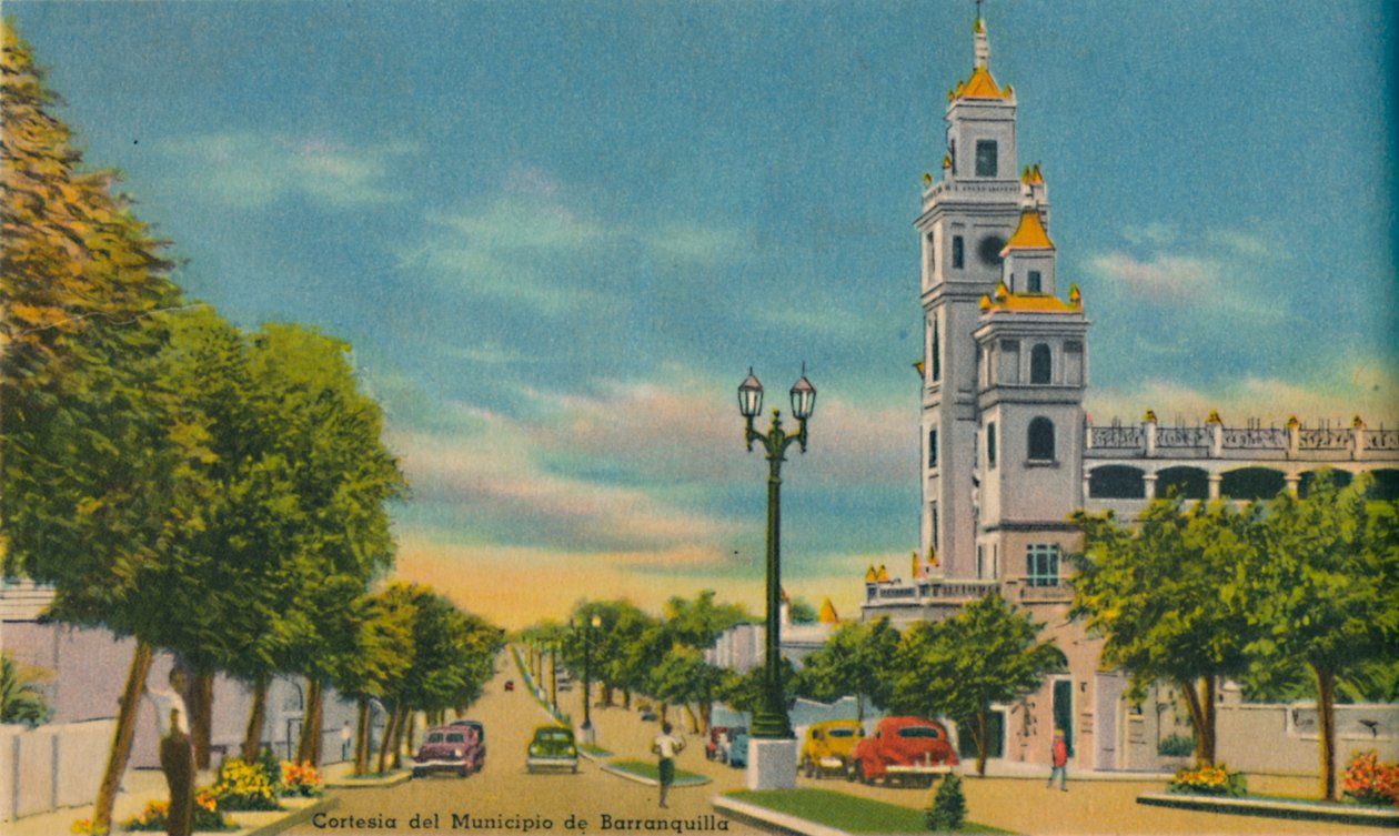 Olaya Herrera Avenue, Barranquilla, ca. 1940er Jahre von Unbekannt