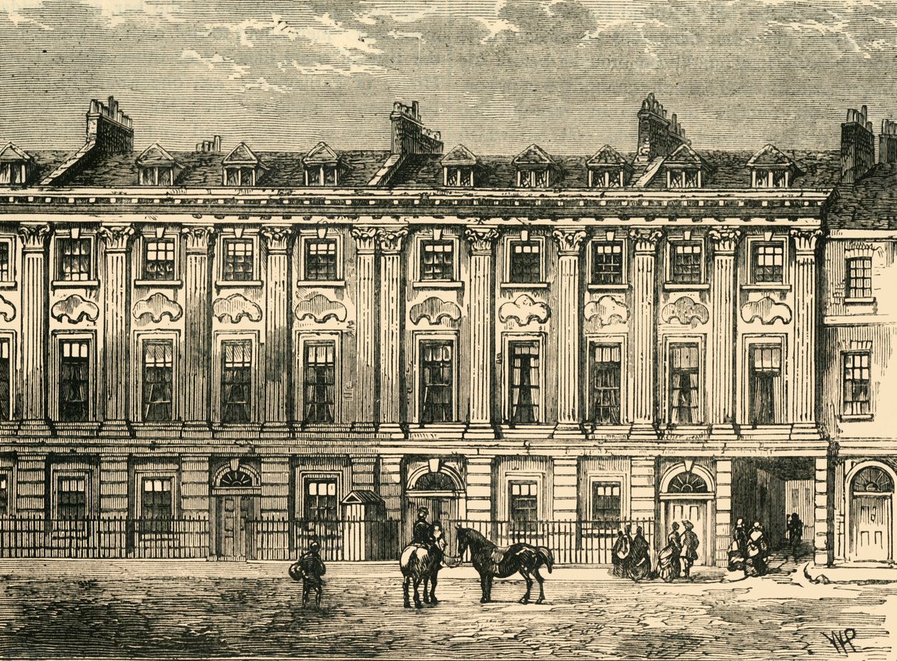 Alte Häuser in der Great Queen Street, Südseite, 1850, 1881 von Unbekannt