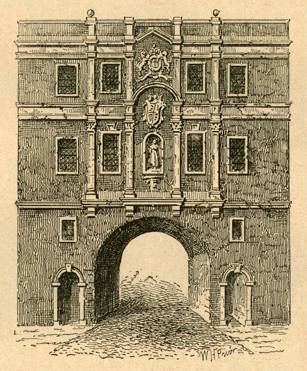 Altes Lud Gate, von einem Druck veröffentlicht um 1750, 1897 von Unbekannt