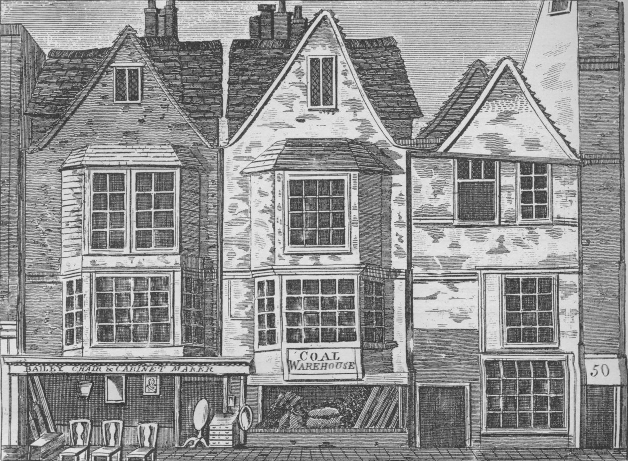 Alte Häuser in der St. John Street, Clerkenwell, London, um 1811, 1911 von Unbekannt