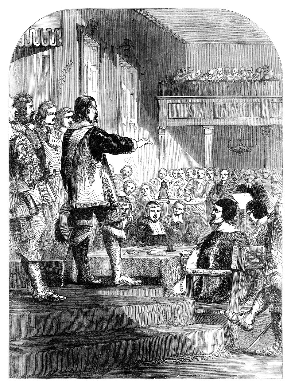 Oliver Cromwell 1599-1658 lehnt die Krone ab, ca. 1902 von Unbekannt