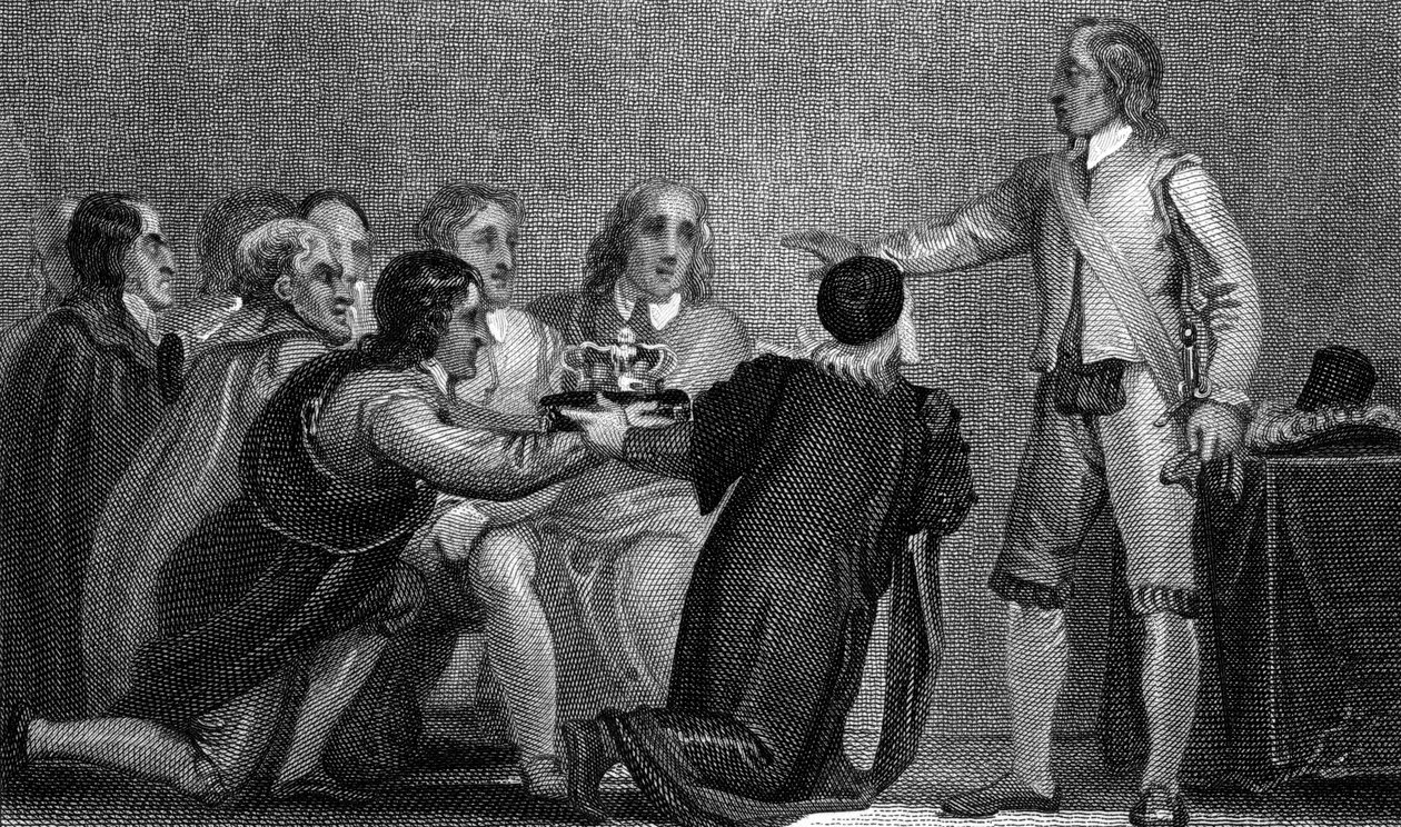 Oliver Cromwell lehnt die Krone ab, 1650er Jahre von Unbekannt