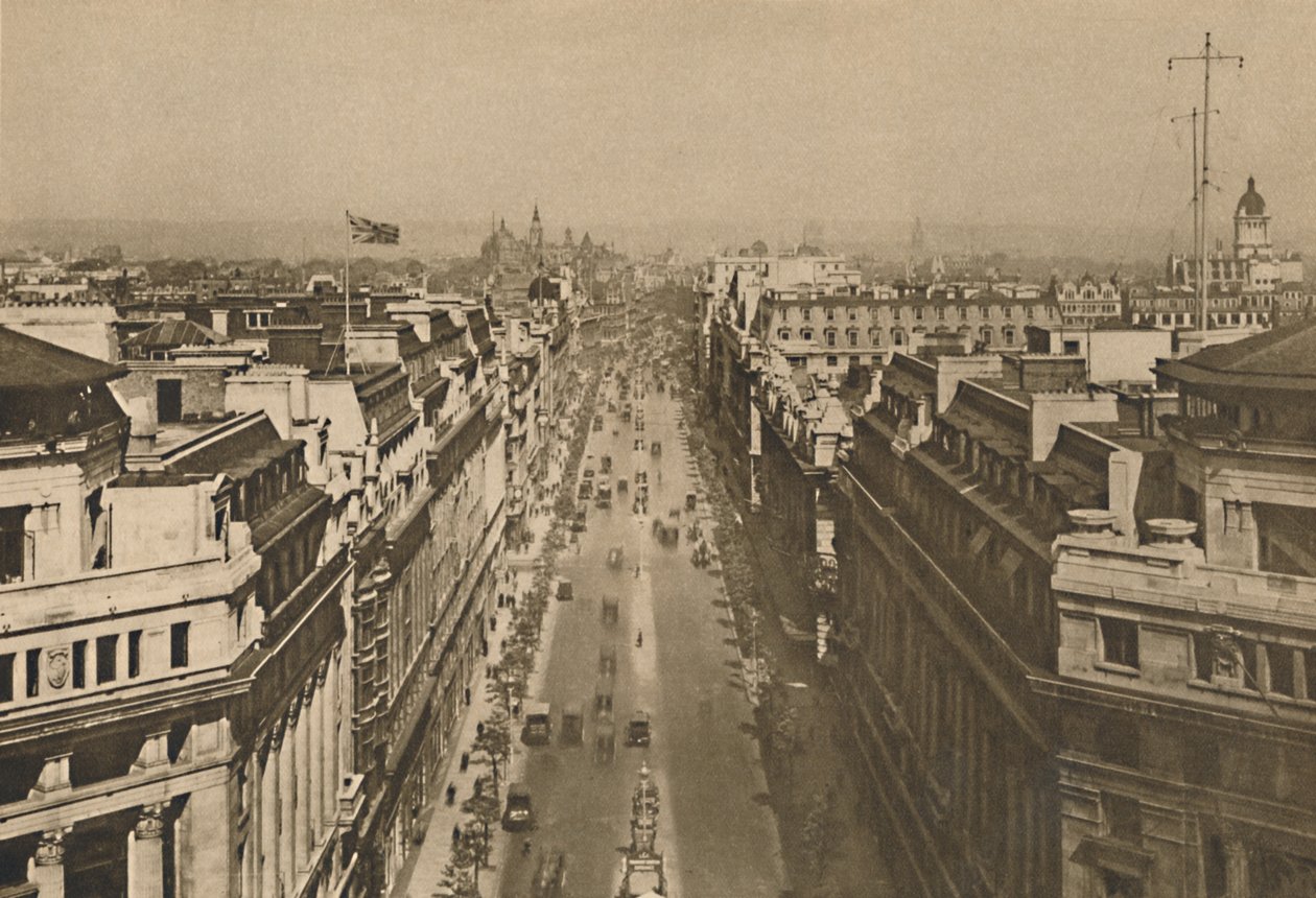 Auf dem Dach des Bush House, Blick von Kingsway zu den nördlichen Höhen, ca. 1935 von Unbekannt