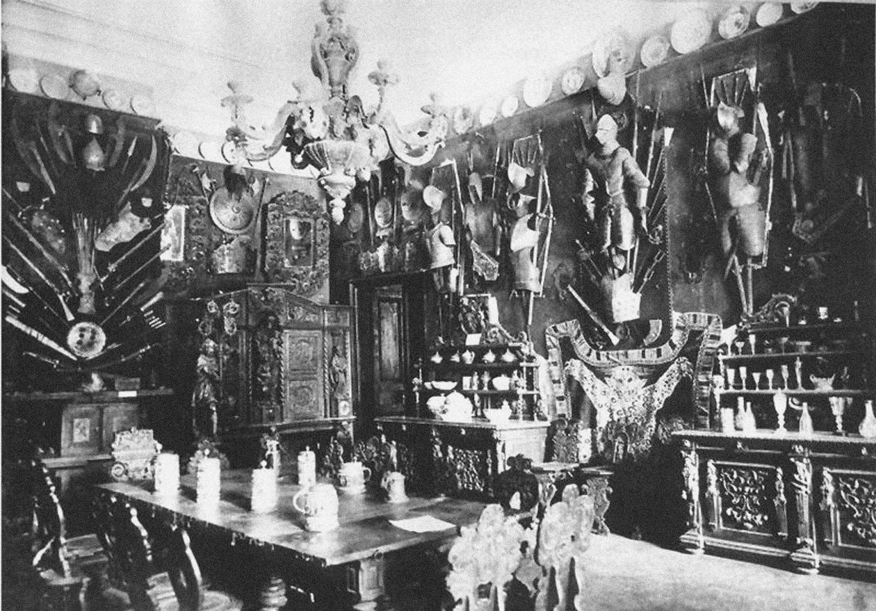 Ostafyevo-Anwesen. Der große Speisesaal, Ende des 19. Jahrhunderts von Unbekannt