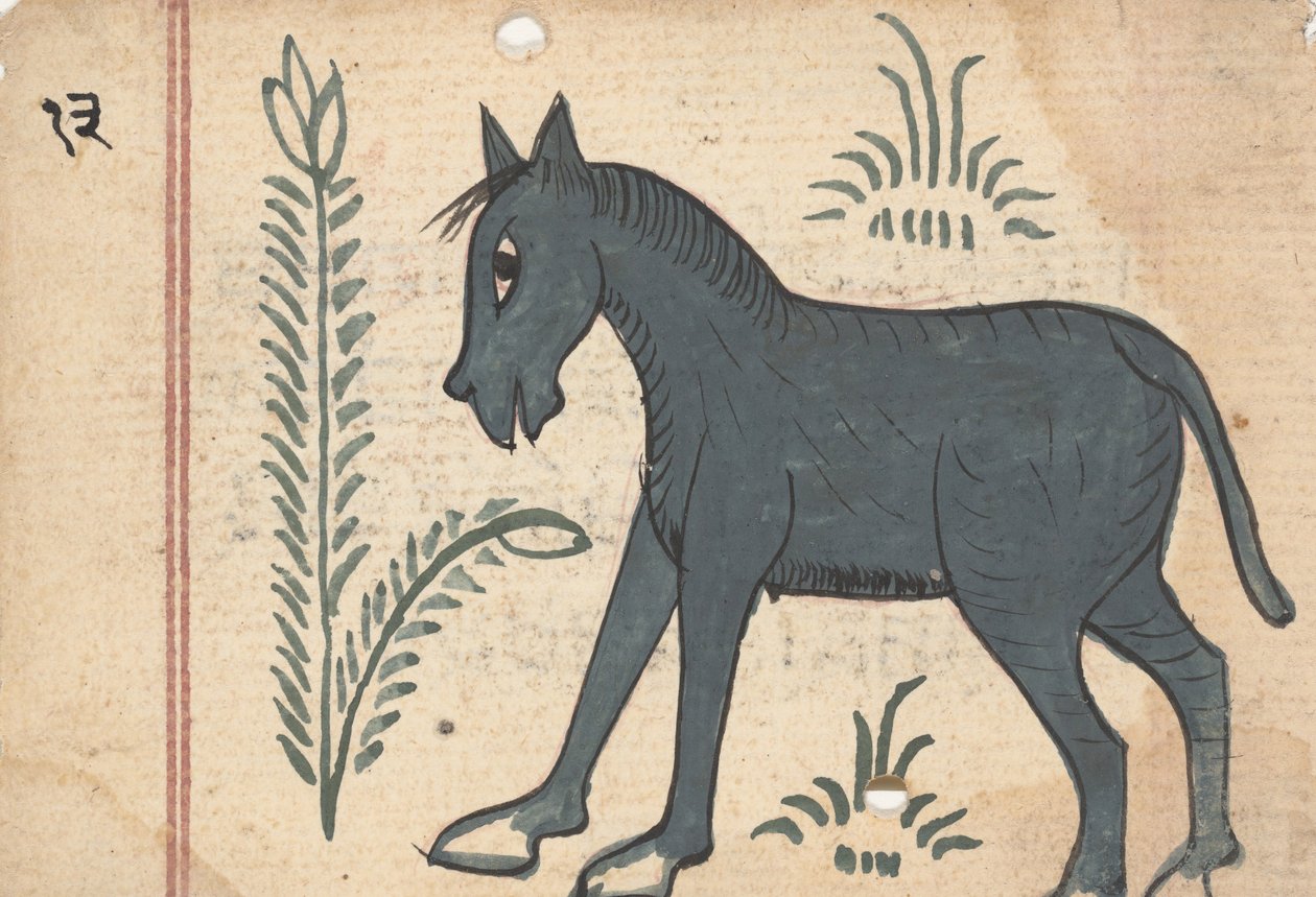 Seite aus einem Buch der Omen, ca. 1800 von Unbekannt