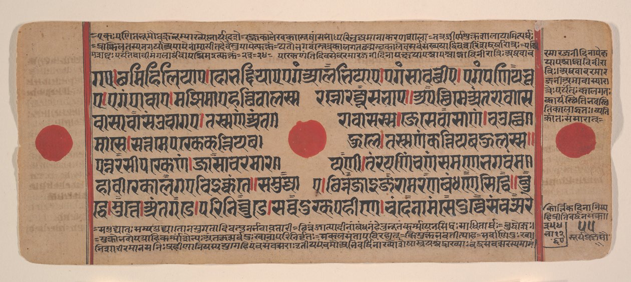 Seite aus einem verstreuten Kalpa Sutra Jain Buch der Rituale von Unbekannt