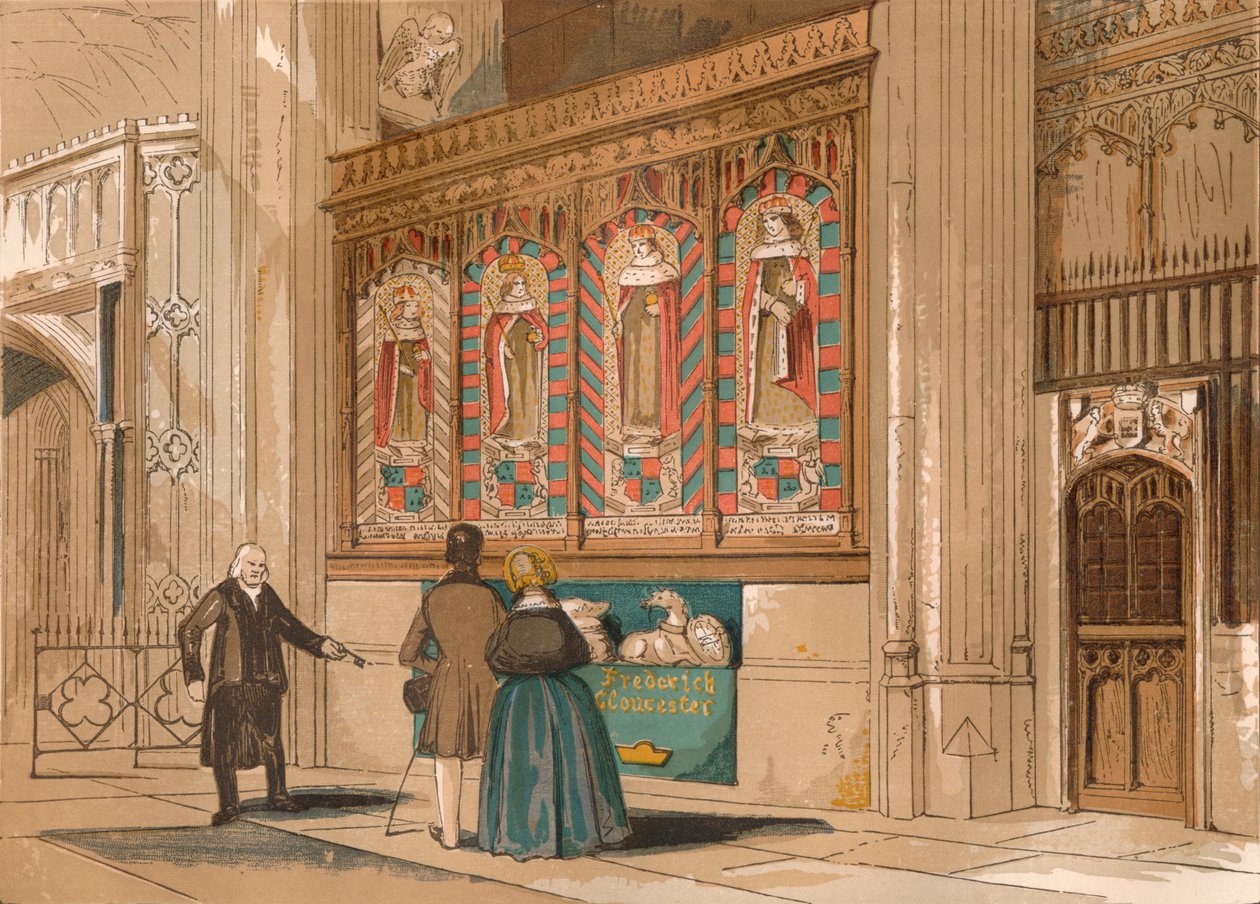 Bemalter Bildschirm, St. Georges Kapelle, ca. 1845, 1864 von Unbekannt