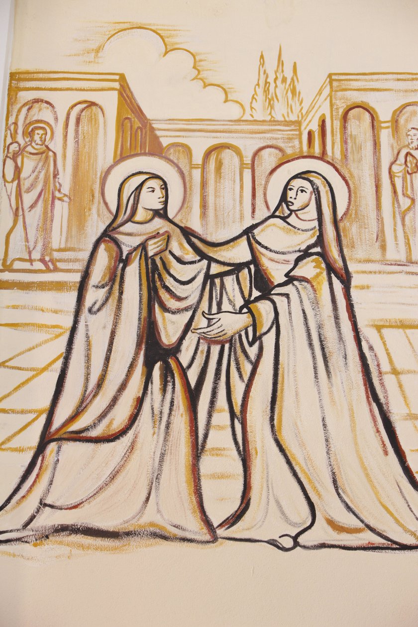 Gemälde in der Kathedrale von Lome: Die Heimsuchung, Lome, Togo von Unbekannt