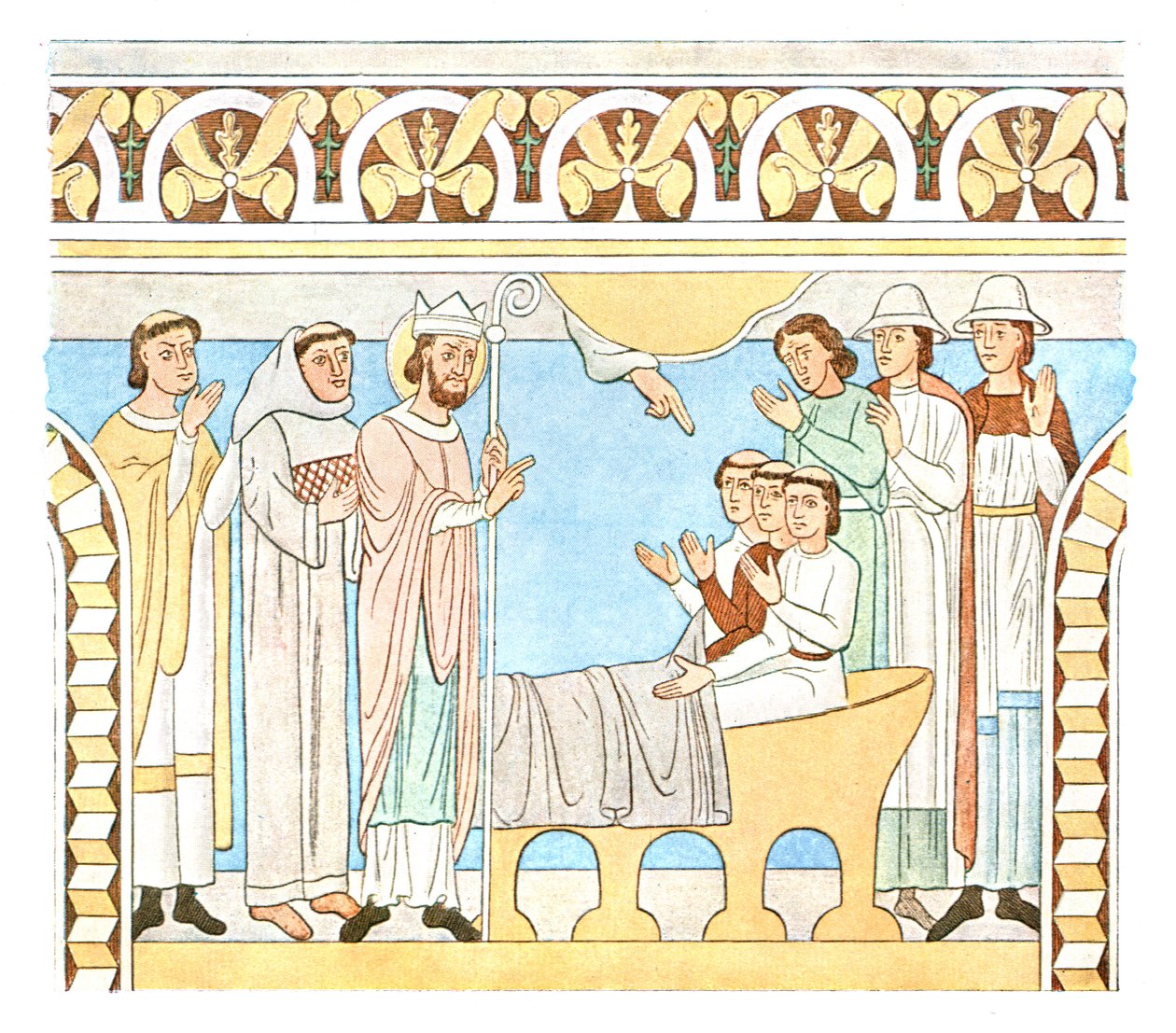 Malerei im Kirchenschiff der Aal Kirche, Dänemark, 1928 von Unbekannt