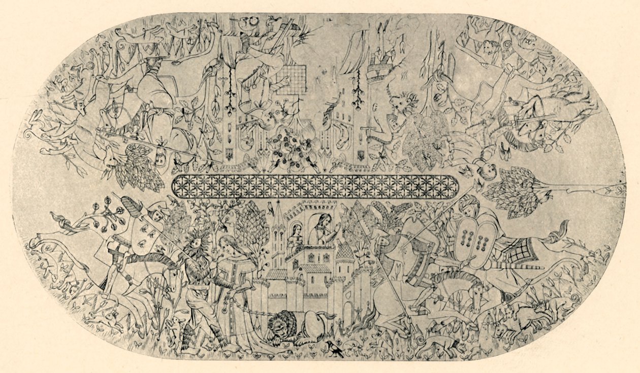 Malerei an der Decke der Halle der Gerechtigkeit, Nr. 3, 1907 von Unbekannt