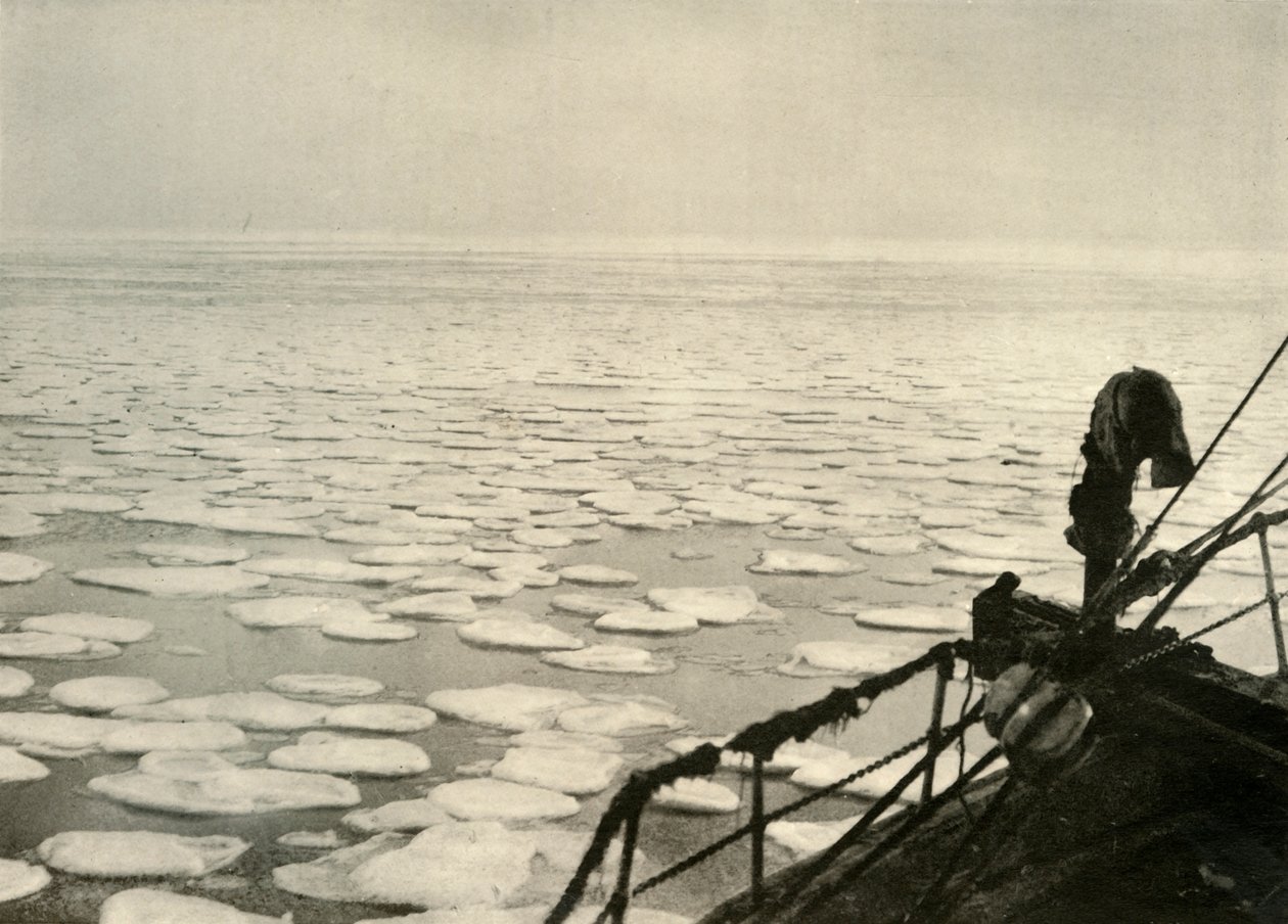 Pfannkucheneis im Rossmeer, ca. 1908, 1909 von Unbekannt