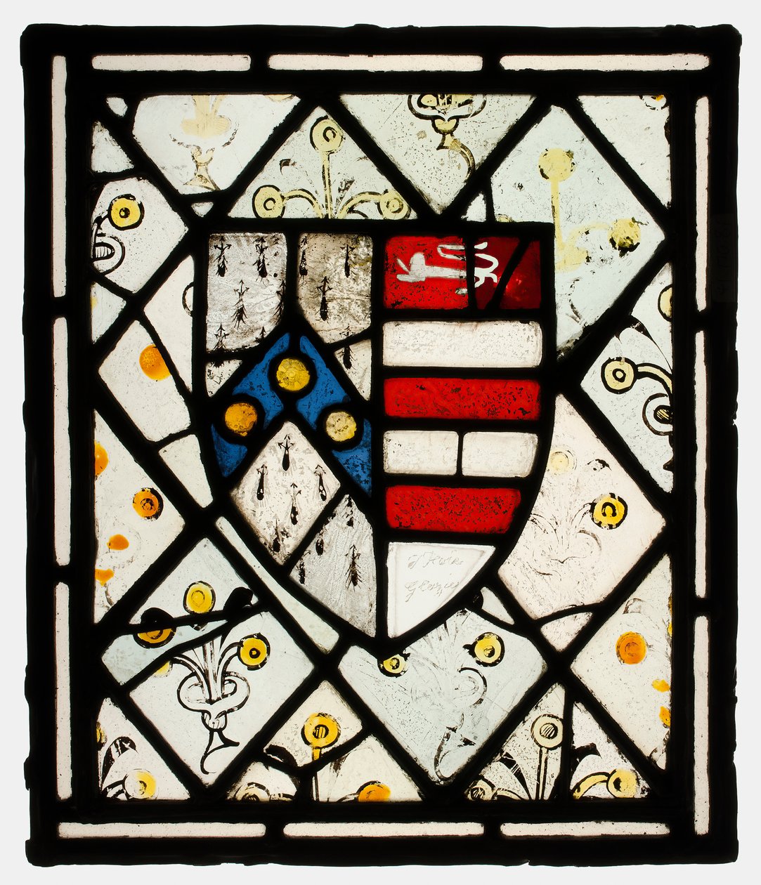 Tafel mit Wappenschild von Johnson, Britisch, ca. 1500 von Unbekannt