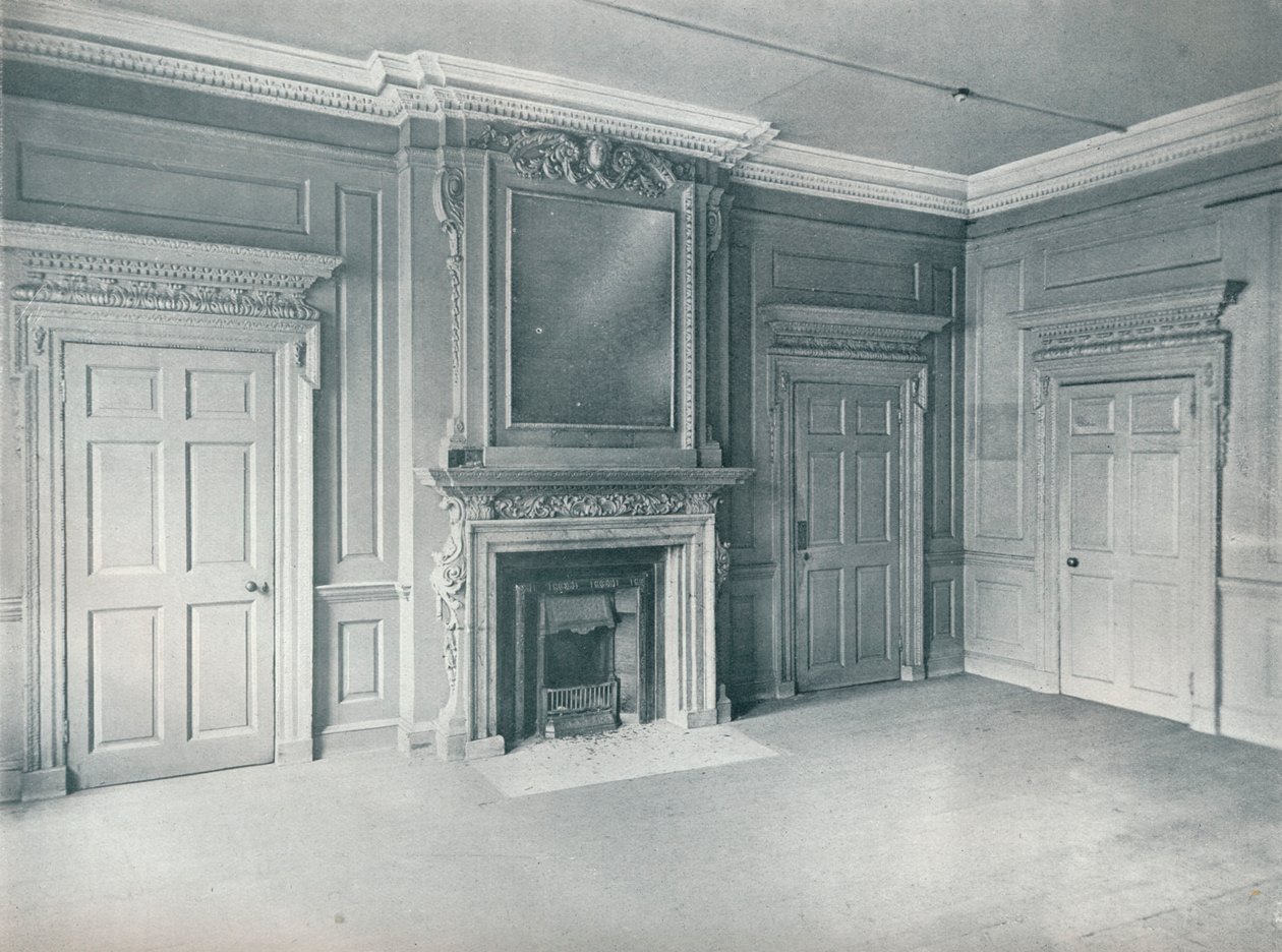 Vertäfelter Raum, frühes 18. Jahrhundert, 26, Hatton Garden, 1907 von Unbekannt