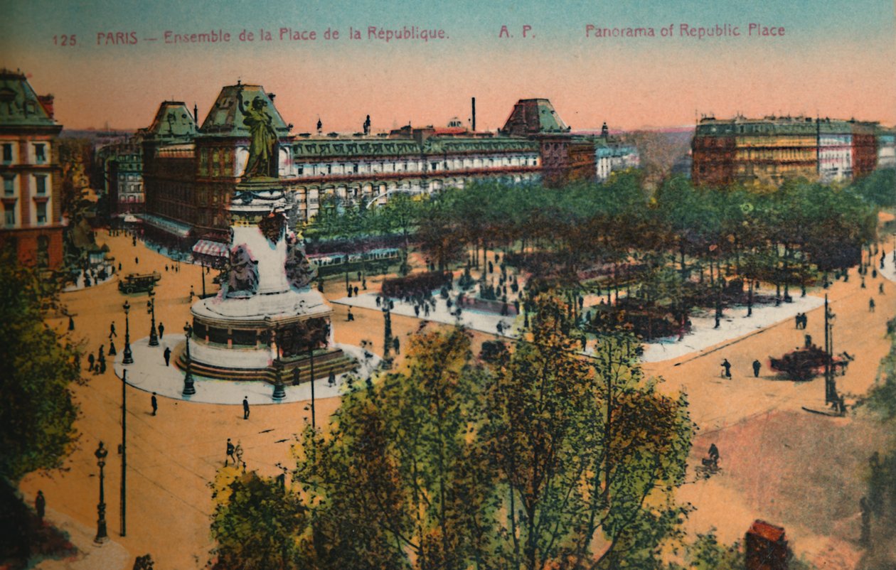 Panorama des Place de la République, Paris von Unbekannt