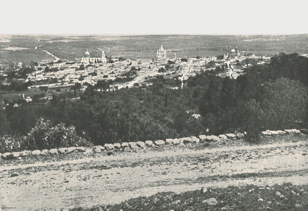 Panorama der Stadt, San Miguel de Allende, Mexiko, 1895 von Unbekannt