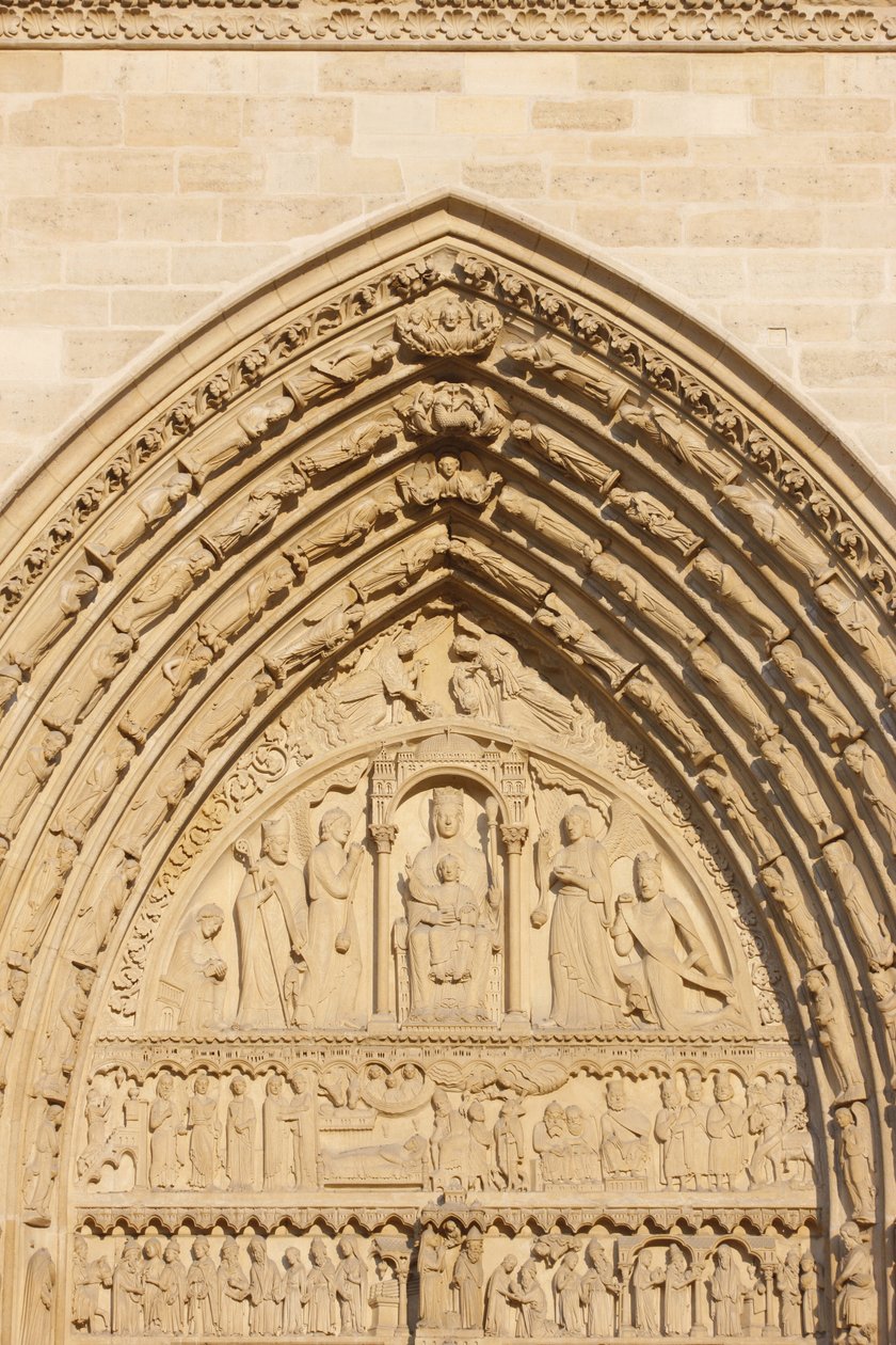 Paris Notre-Dame-Kathedrale Westflügel: Sankt Annas Tor, Paris, Frankreich von Unbekannt
