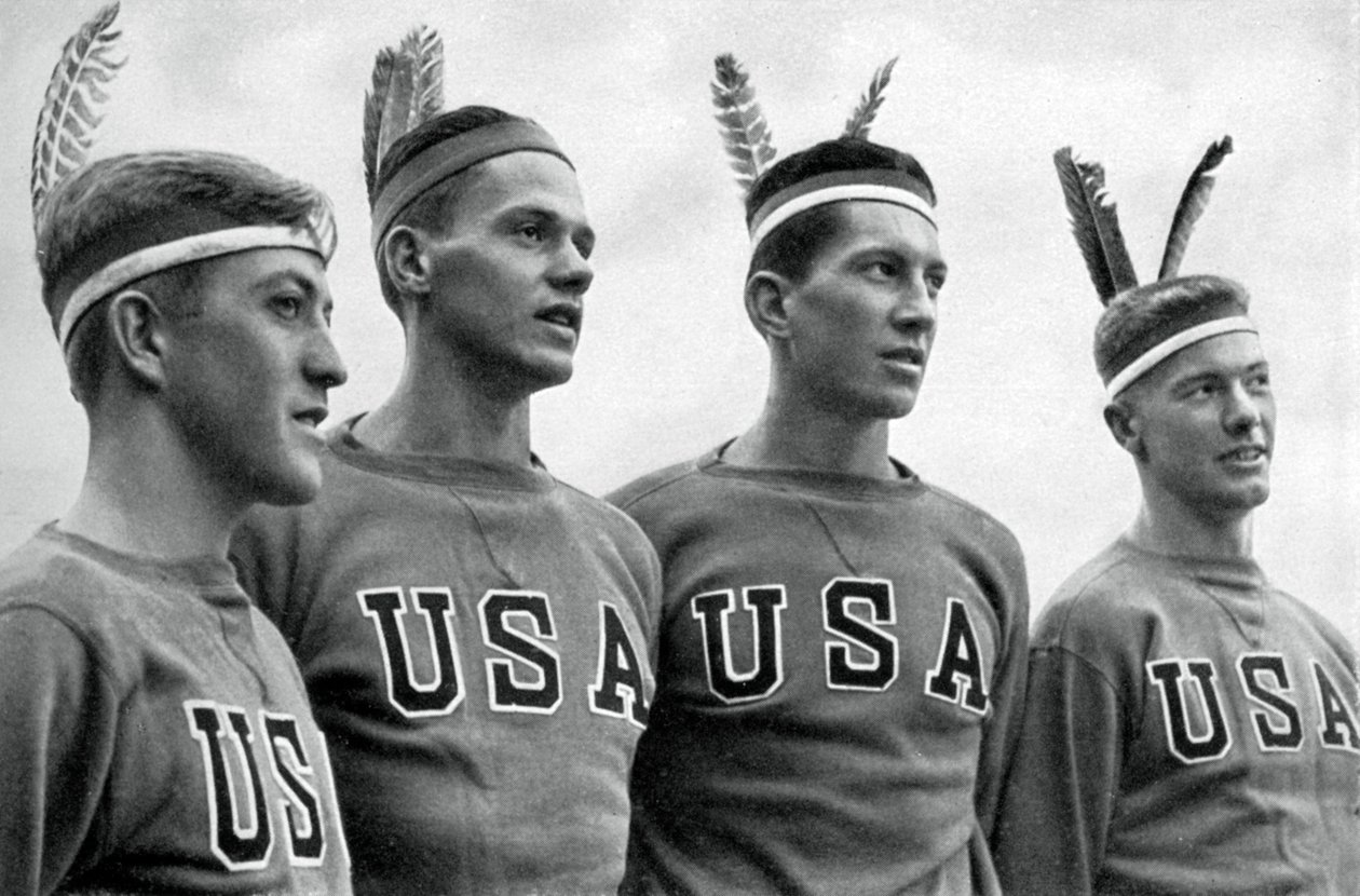 Teil des amerikanischen Goldmedaillen-Gewinners im Rudern, Olympische Spiele Berlin, 1936 von Unbekannt