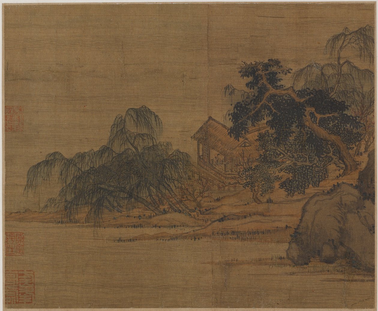 Pavillon auf einem bewaldeten Vorgebirge, möglicherweise Ming-Dynastie, 1368-1644 von Unbekannt
