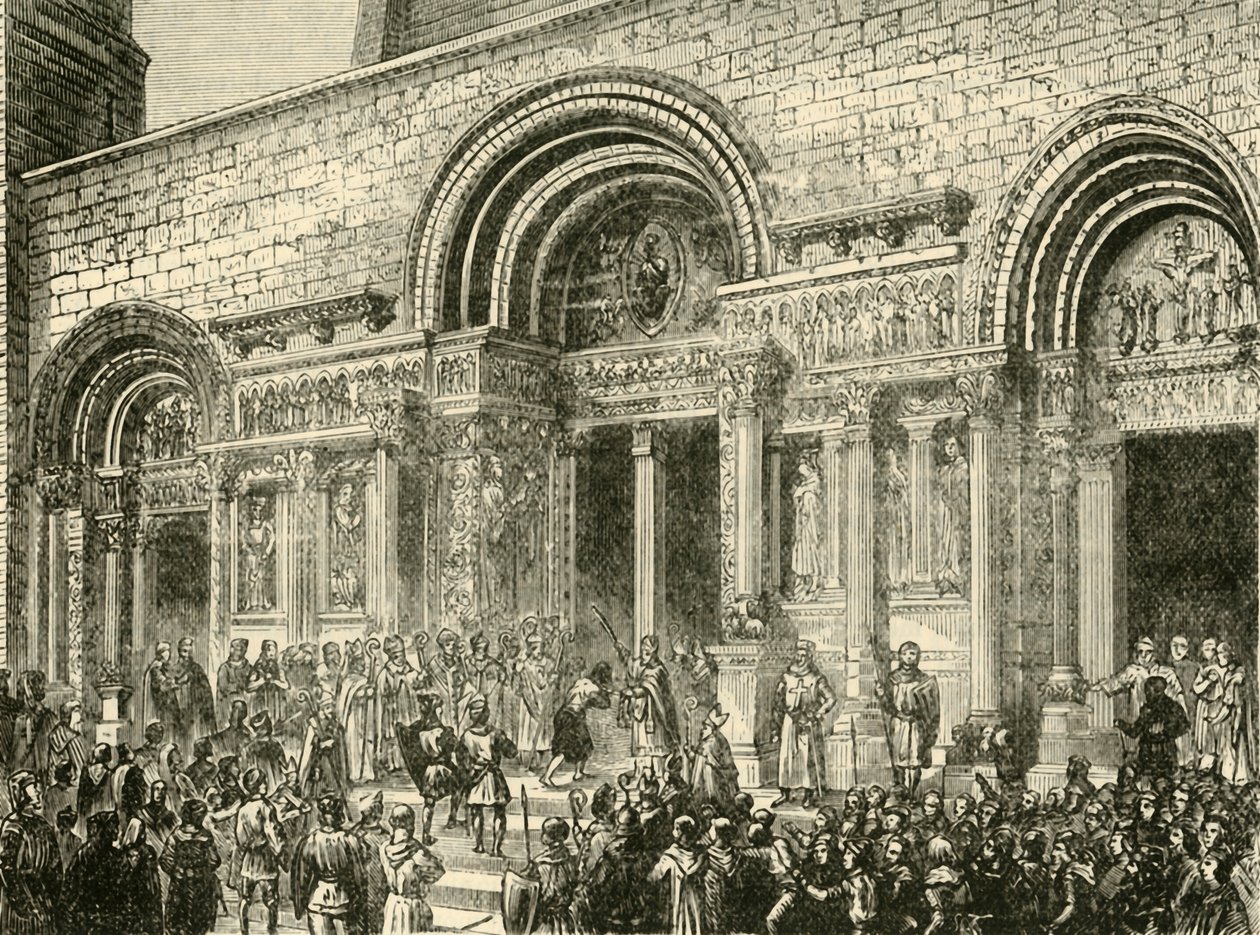 Buße von Raymond VI., Graf von Toulouse, ca. 1209, 1890 von Unbekannt