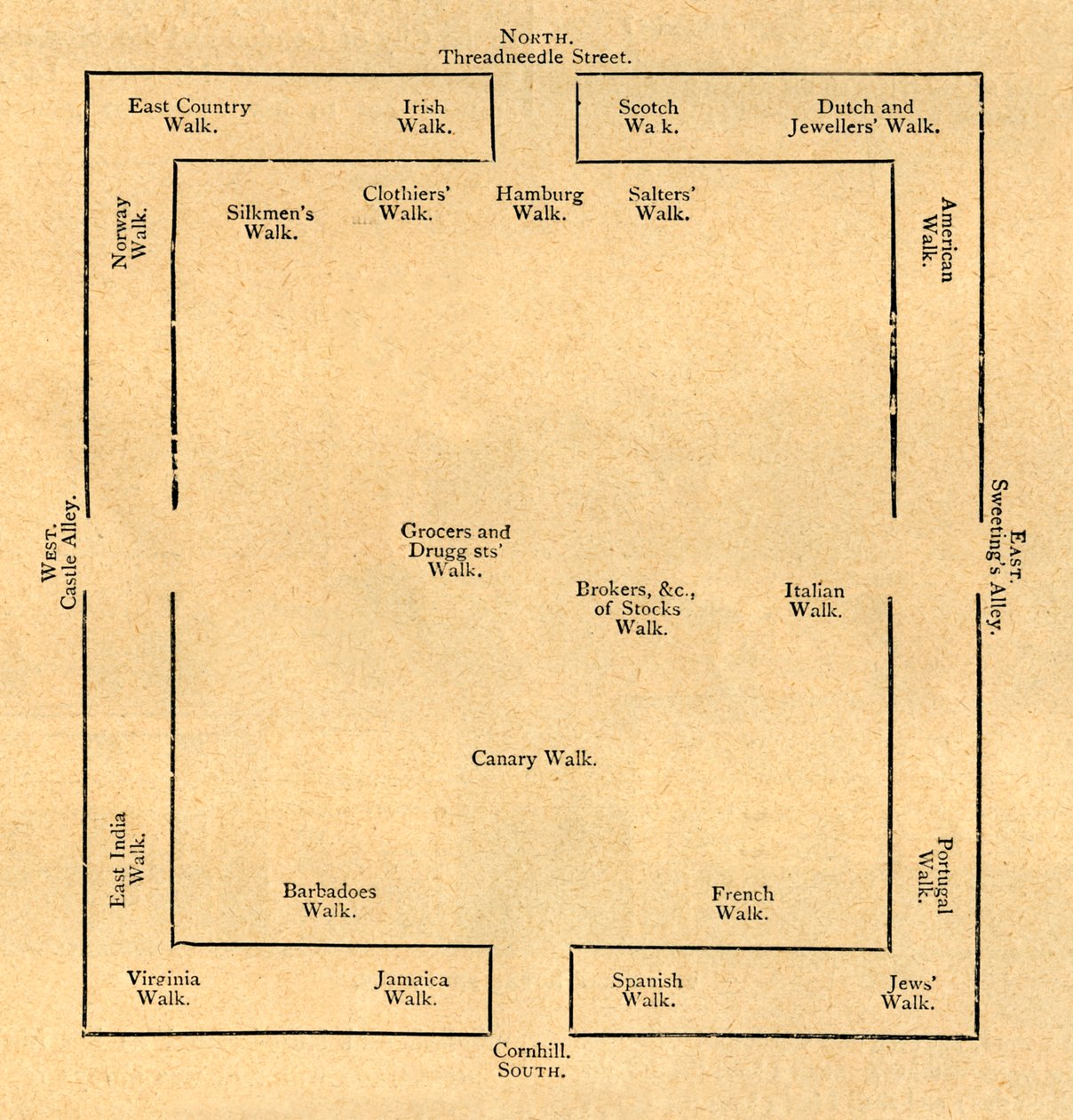 Plan der Börse im Jahr 1837, 1897 von Unbekannt