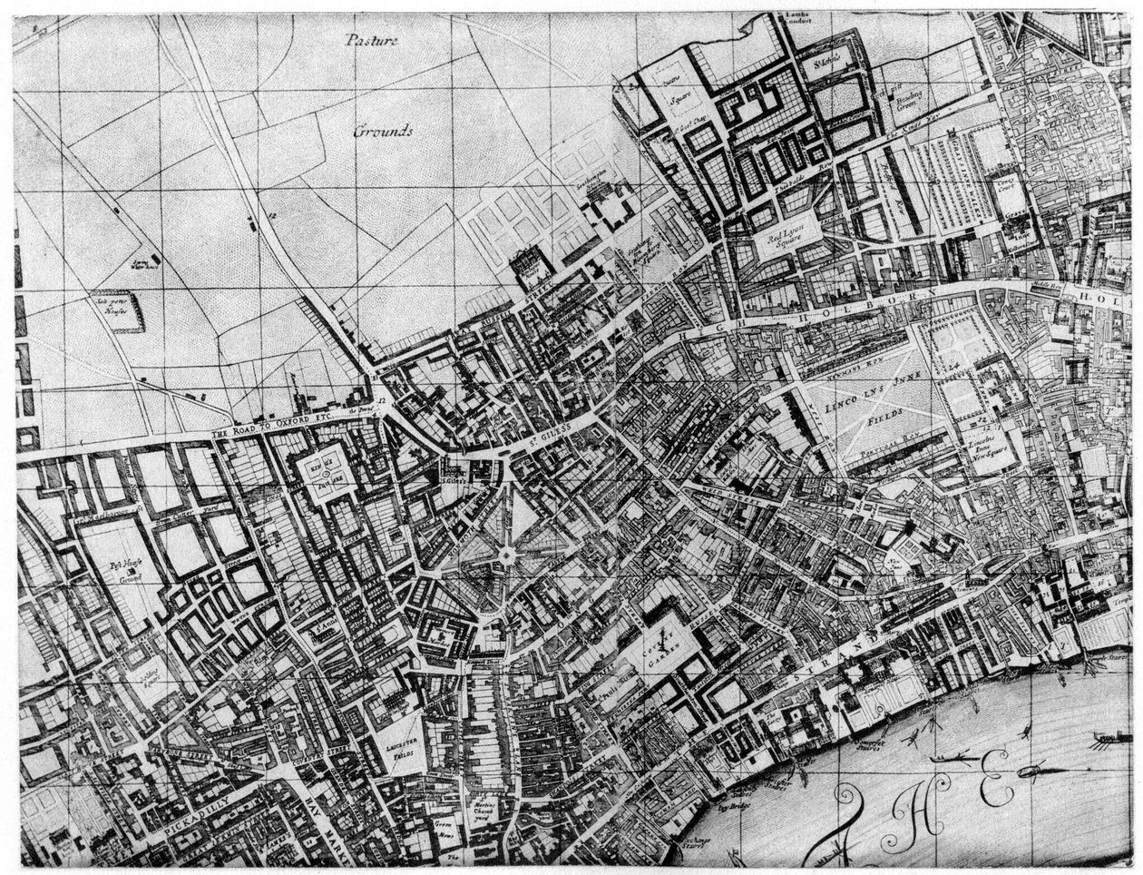 Plan der Pfarrei St. Giles, London, 1907 von Unbekannt