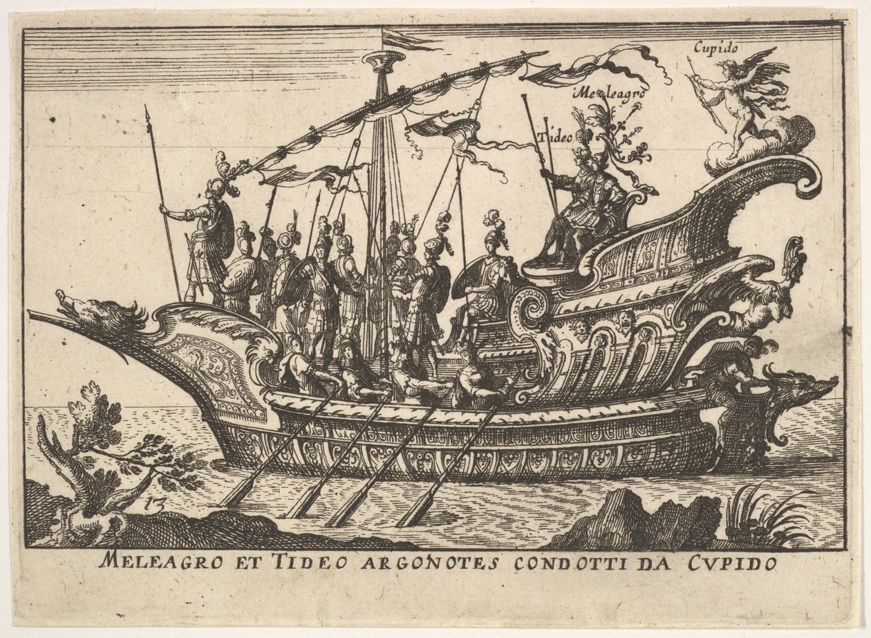 Tafel 13: Argonauten Meleager und Tydeus geführt von Amor von Unbekannt