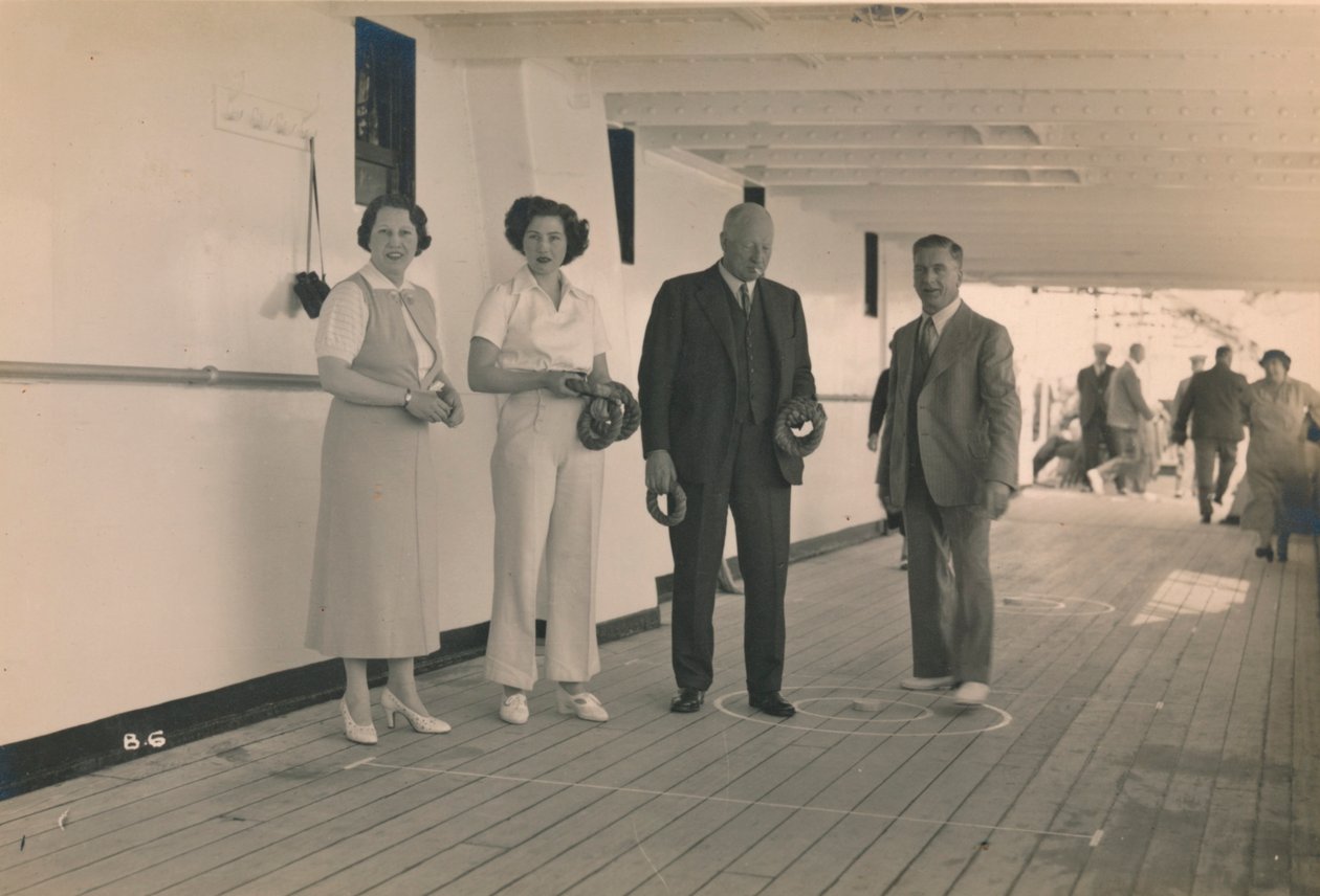 Quoits spielen an Bord der SS Arandora Star, 1936 von Unbekannt