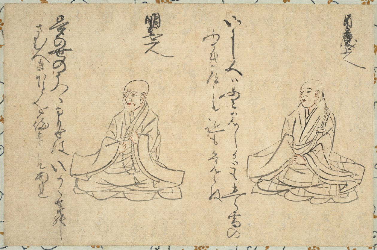 Poetische Unsterbliche des buddhistischen Klerus Shakkyo Kasen Emaki, 1300-1400 von Unbekannt