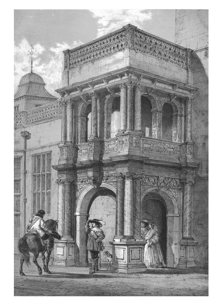 Vorhalle in Audley End, Essex, ca. 1840 von Unbekannt
