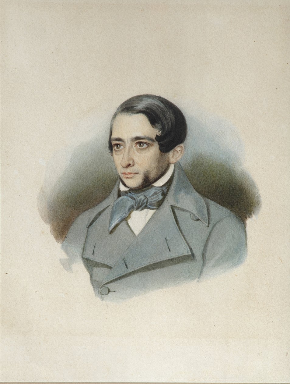 Porträt von Andrey Alexandrovich Krayevsky 1810-1889, frühe 1840er Jahre von Unbekannt