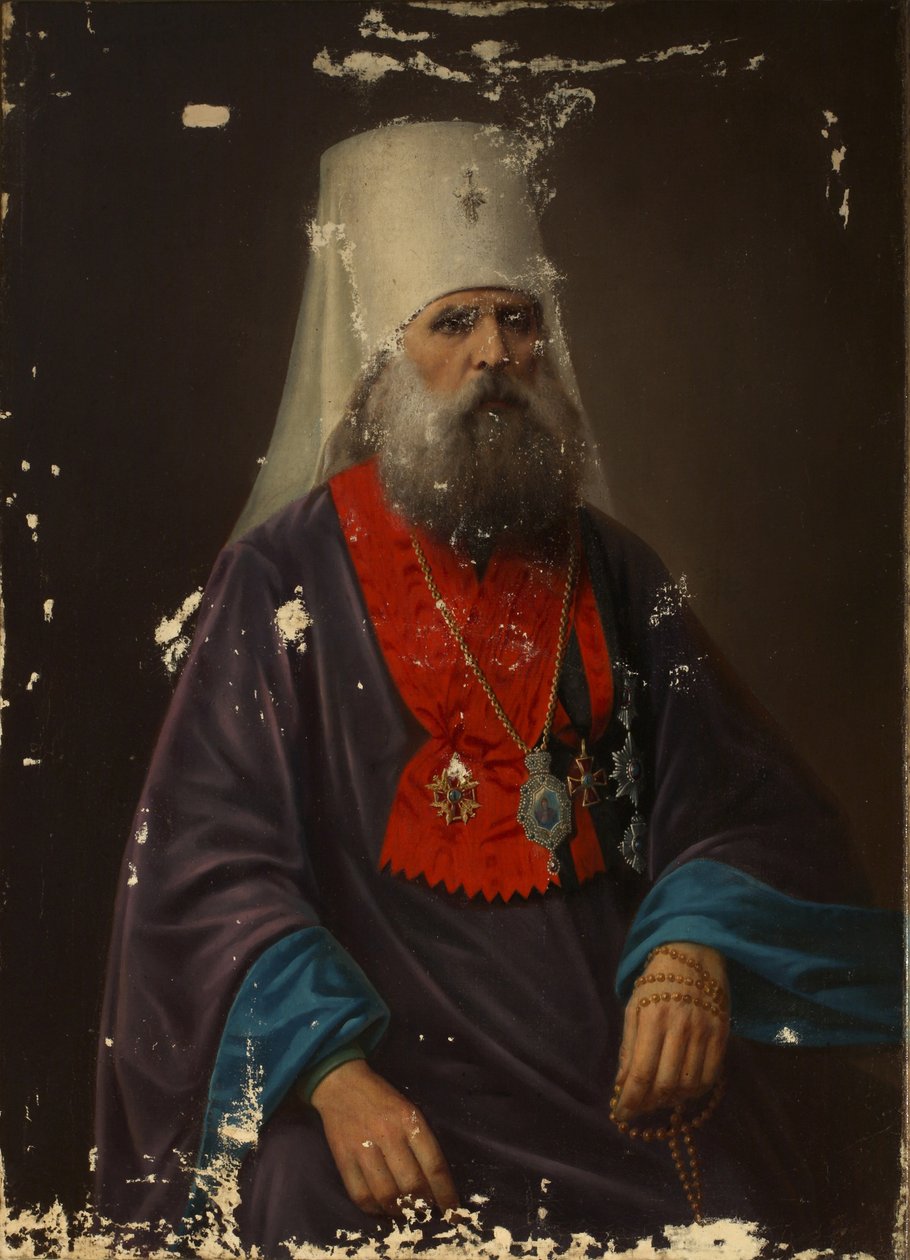 Porträt von Erzbischof Iriney Klementyevsky von Pskov von Unbekannt