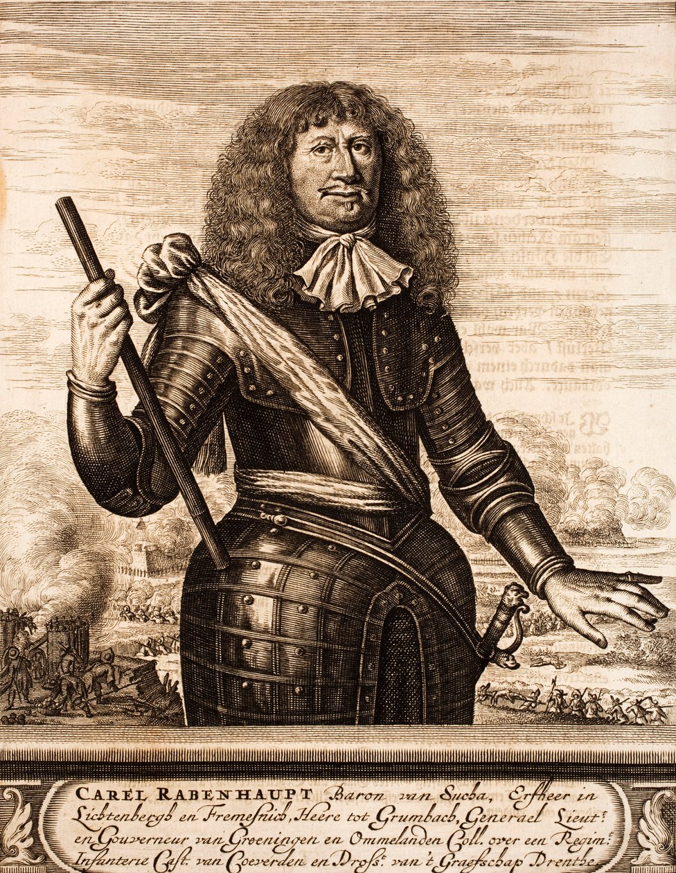 Porträt von Carl von Rabenhaupt 1602-1675 Aus: Schauplatz des Krieges, 1675 von Unbekannt