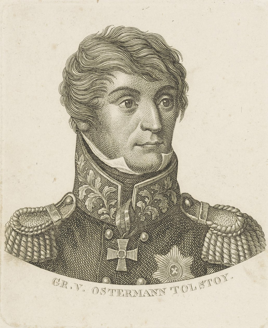 Porträt von Graf Alexander Iwanowitsch Ostermann-Tolstoi 1772-1857, um 1800 von Unbekannt