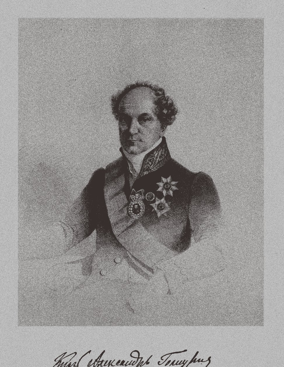 Porträt von Graf Alexander Nikolajewitsch Golizyn 1773-1844, um 1840 von Unbekannt