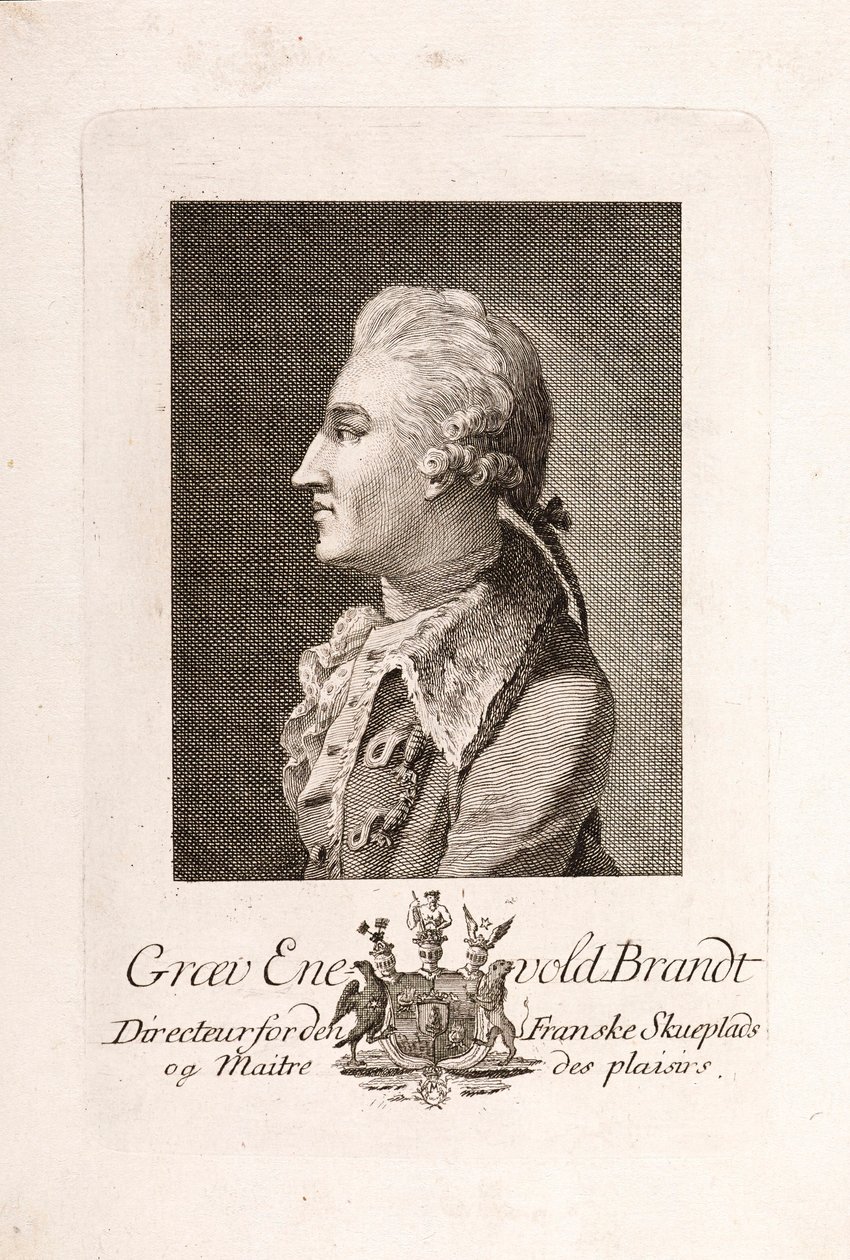 Porträt von Graf Enevold Brandt 1738-1772 von Unbekannt