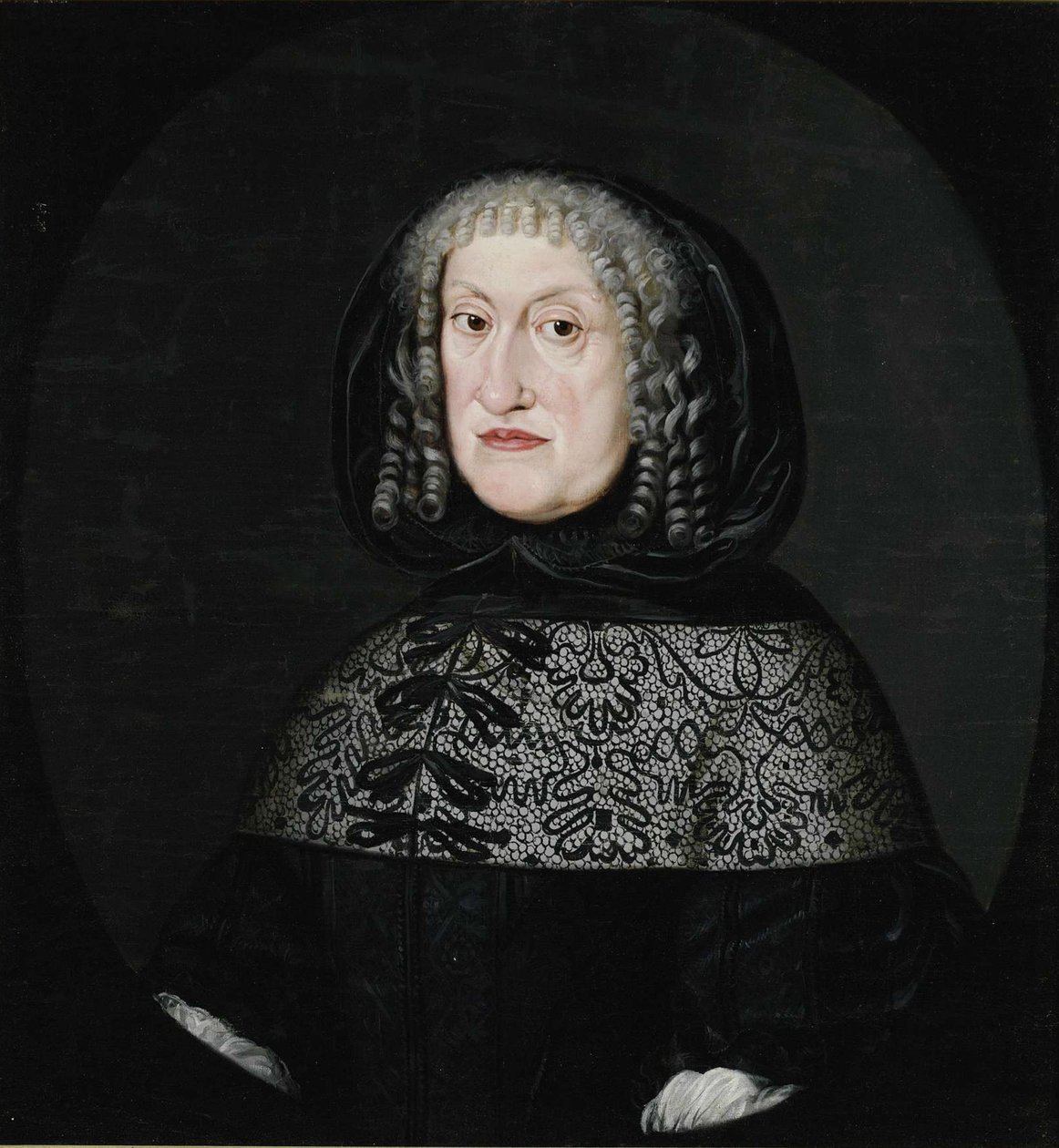 Porträt von Eleonore von Anhalt-Zerbst, Herzogin von Schleswig-Holstein-Sønderburg-Norburg 1608-1681 von Unbekannt