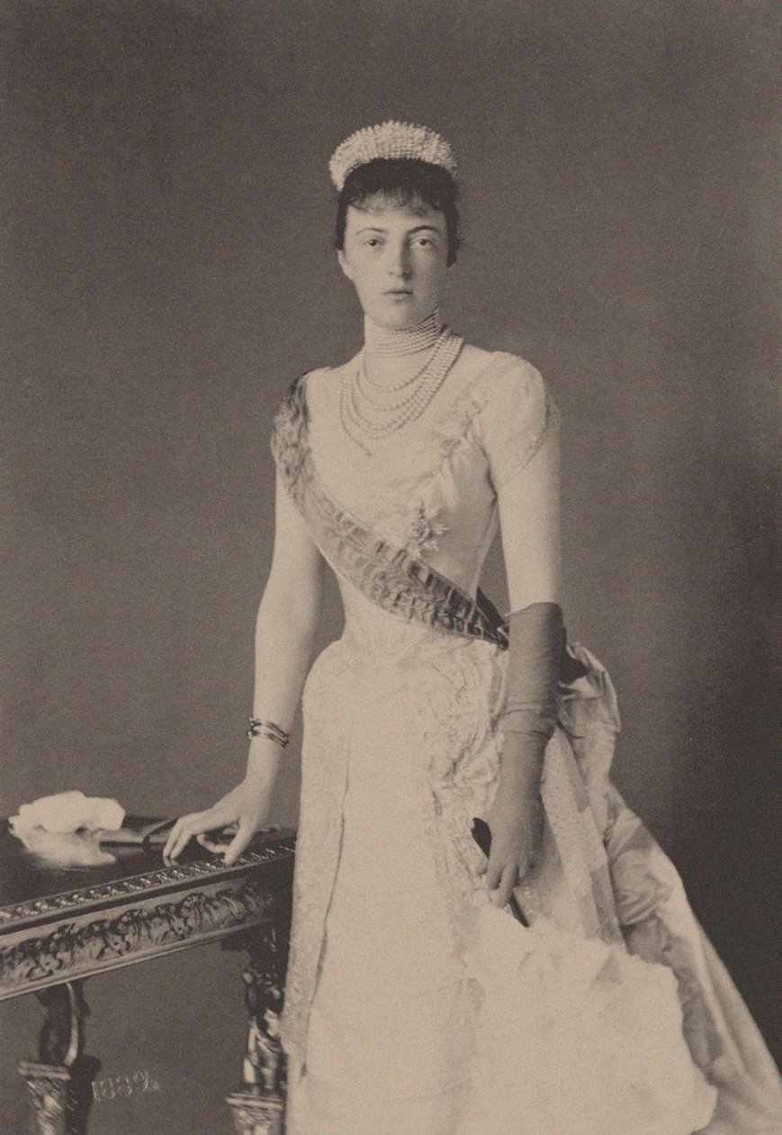 Porträt der Großherzogin Anastasia Michailowna von Russland 1860-1922, 1889 von Unbekannt