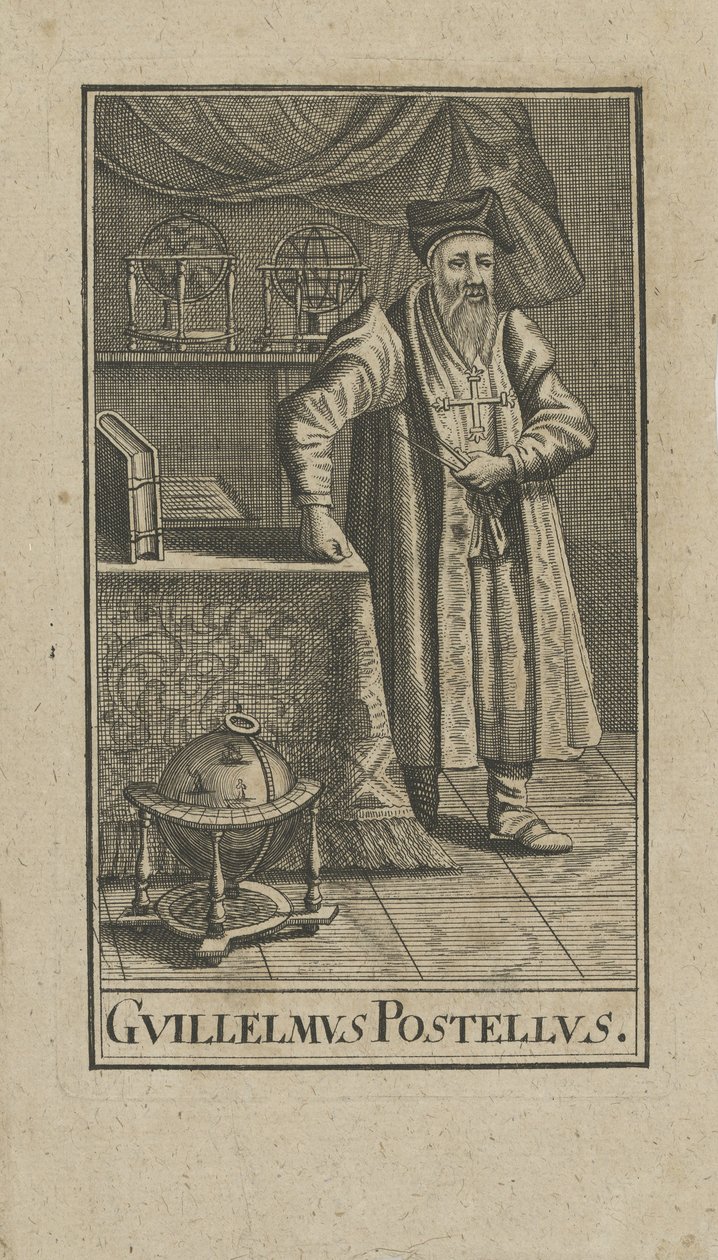 Porträt von Guillaume Postel 1510-1581, vor 1740 von Unbekannt