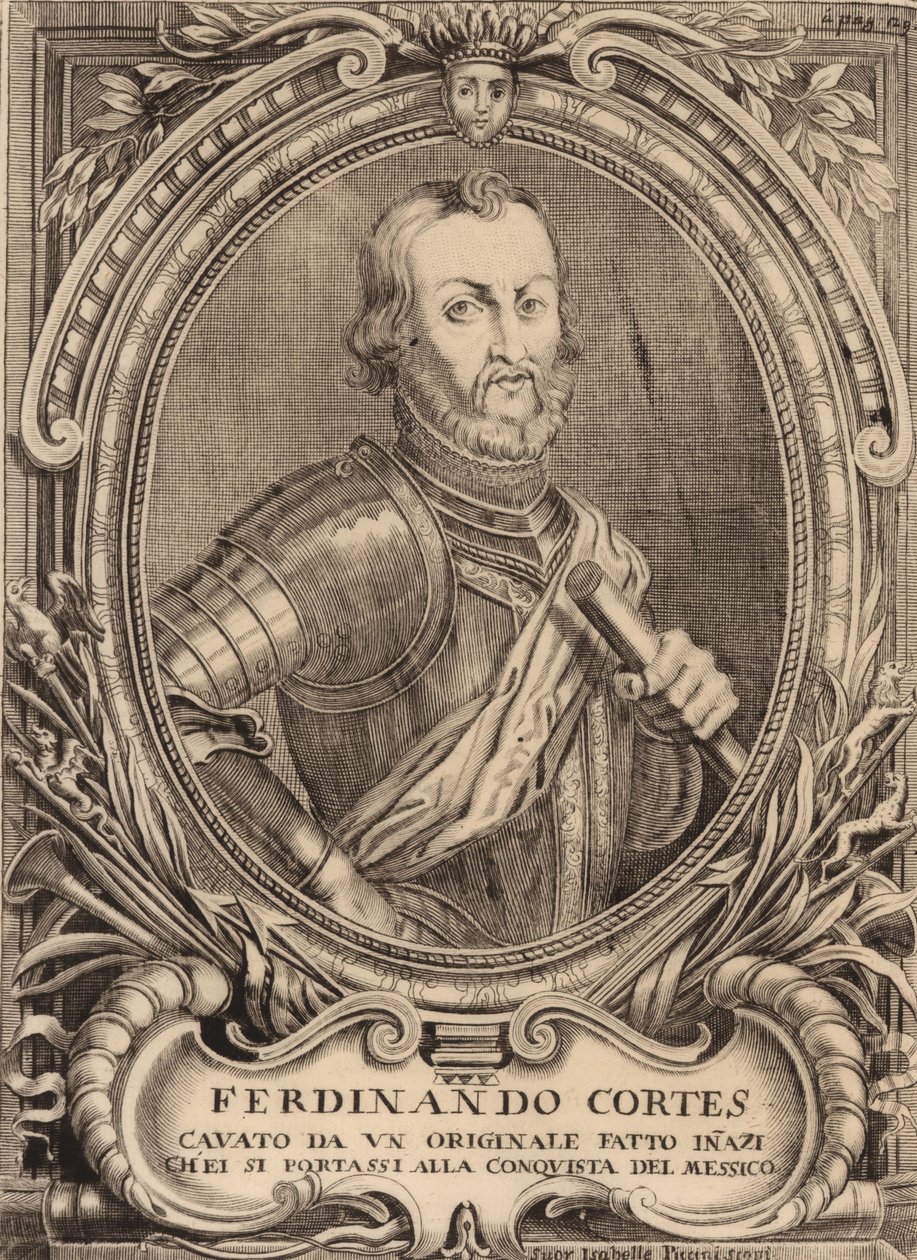 Porträt von Hernán Cortés 1485-1547 von Unbekannt