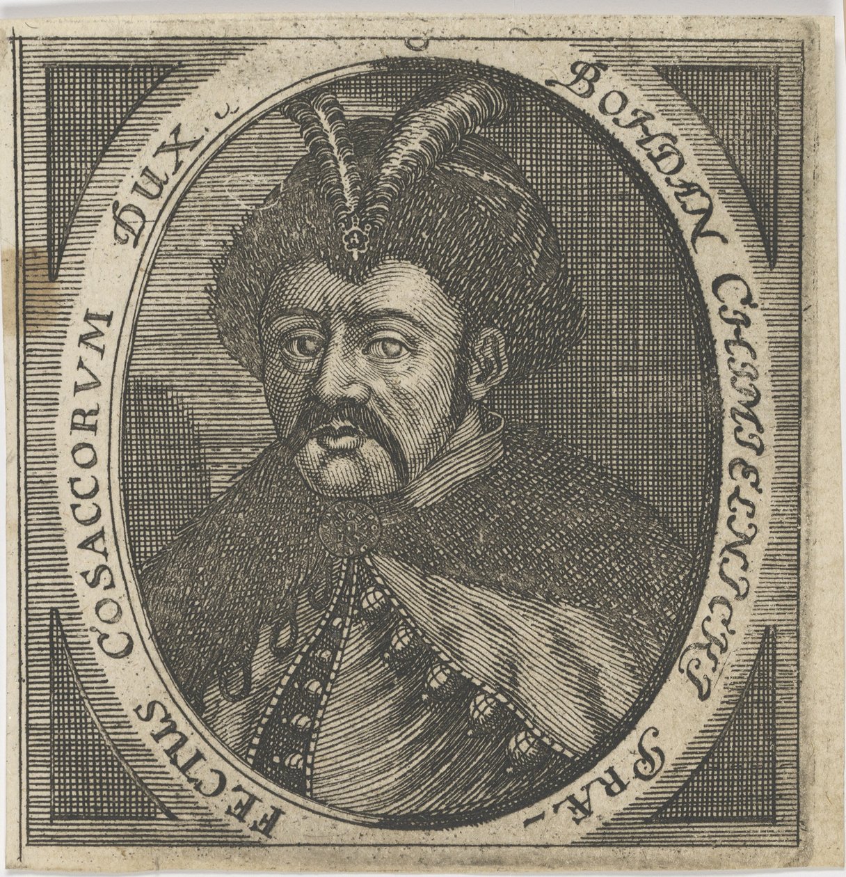 Porträt von Hetman Bohdan Khmelnytsky 1595-1657, nach 1650 von Unbekannt
