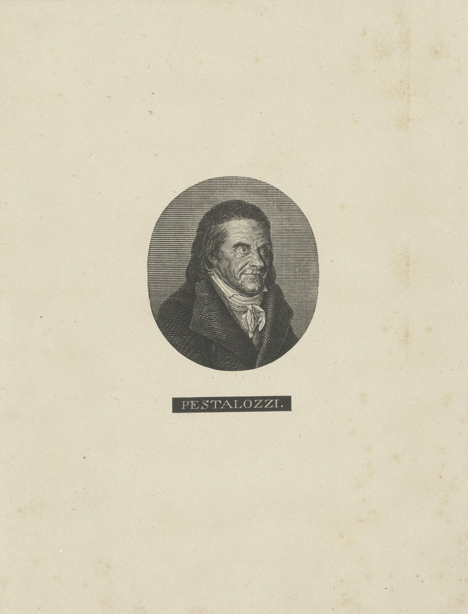 Porträt von Johann Heinrich Pestalozzi 1746-1827, um 1830 von Unbekannt