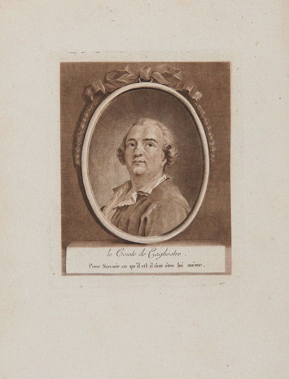 Porträt von Joseph Balsamo, Graf von Cagliostro, 18. Jahrhundert von Unbekannt