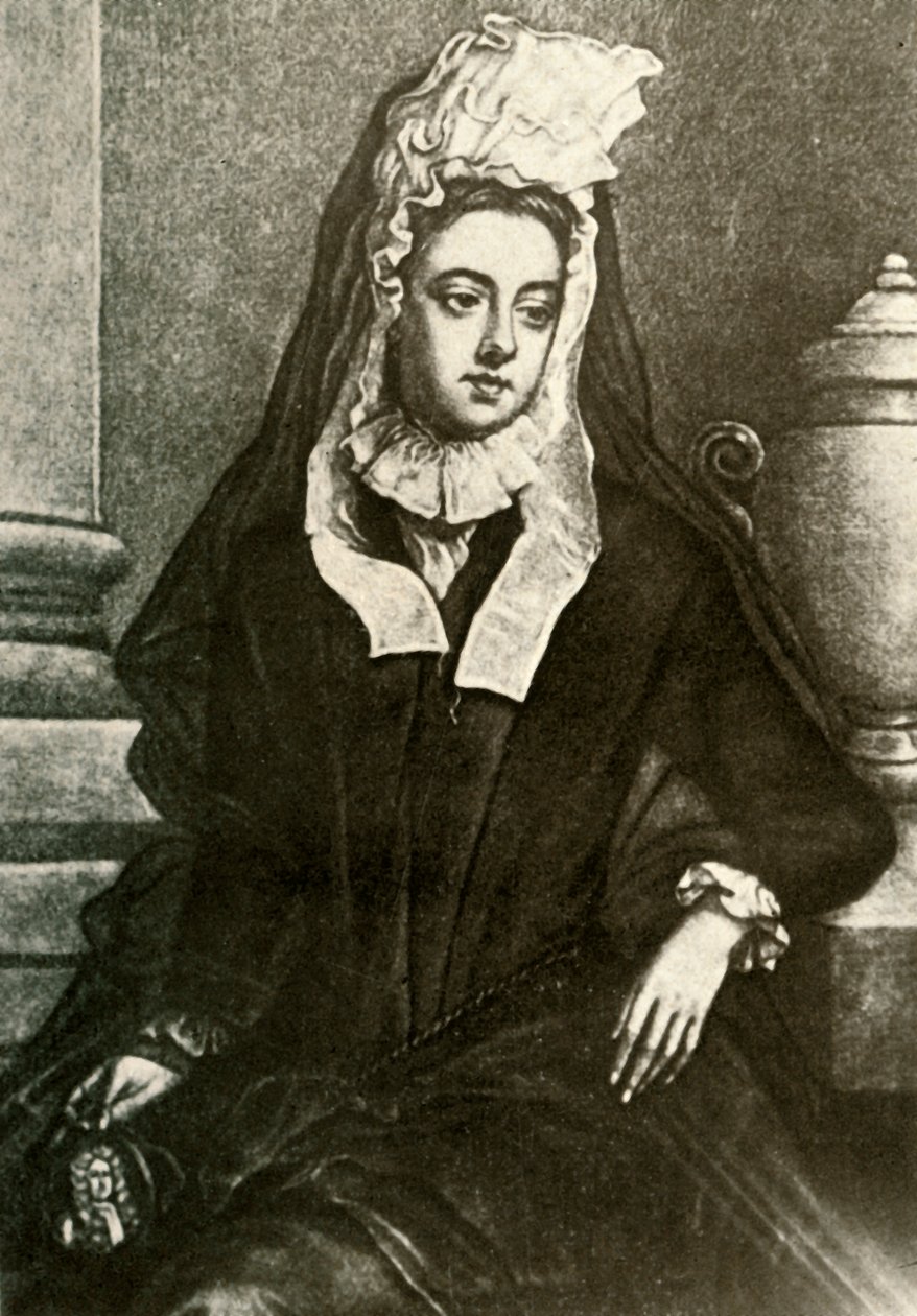 Porträt von Lady Fenwick, zeigt Witwen in Trauer, 1695, 1937 von Unbekannt