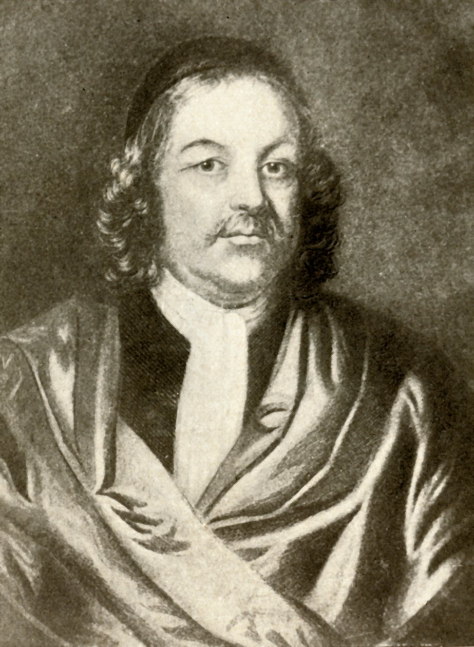Porträt von Simon Bradstreet, in Robe und Mütze, ca. 1640, 1937 von Unbekannt