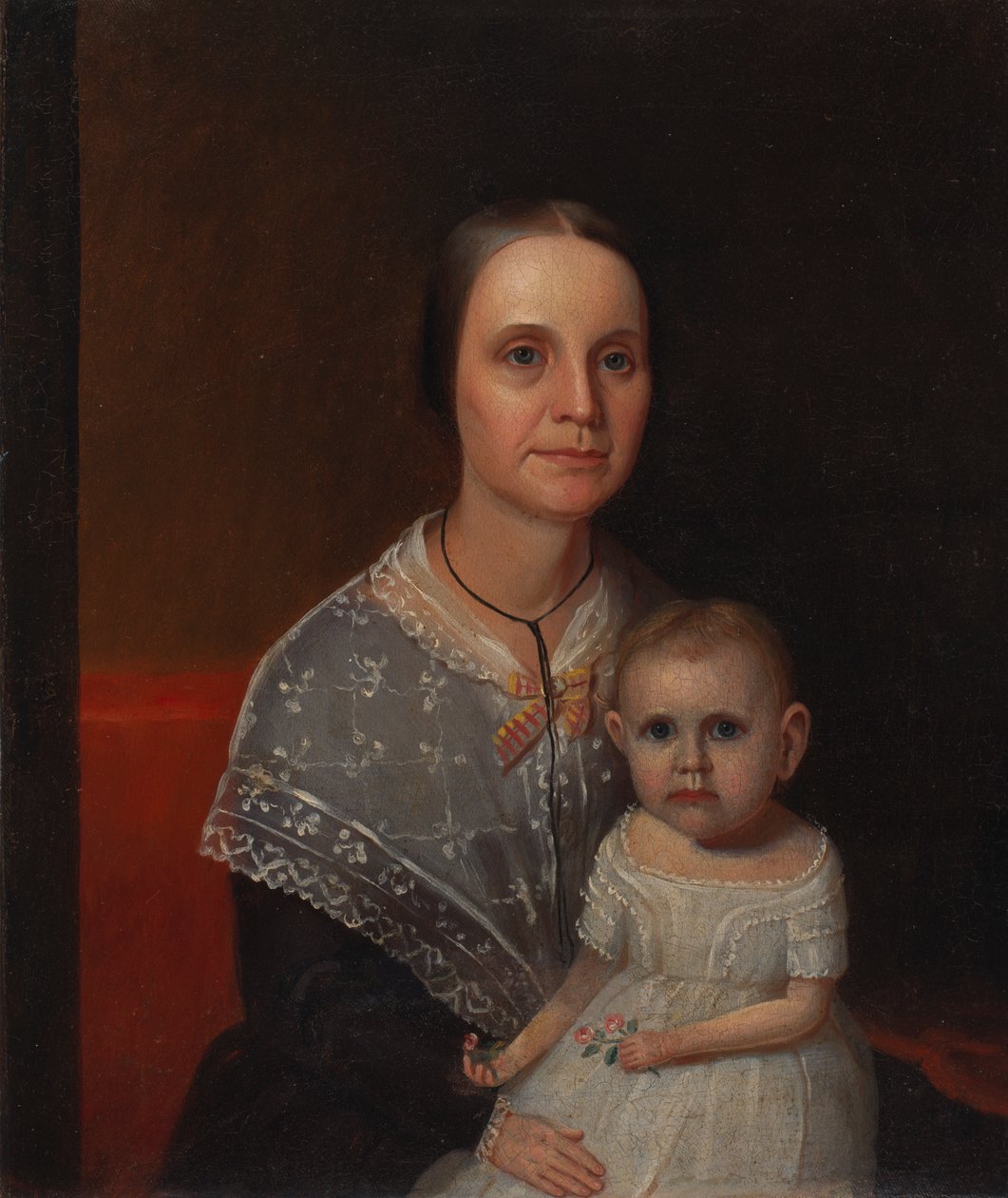 Porträt einer Mutter und eines Kindes, ca. 1850 von Unbekannt