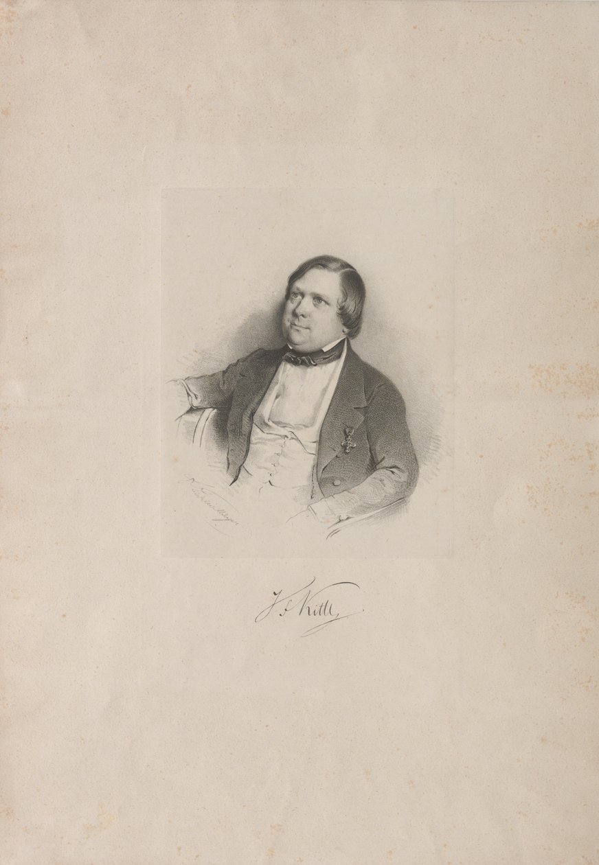 Porträt des Komponisten Johann Friedrich Kittl 1806-1868, ca. 1850 von Unbekannt