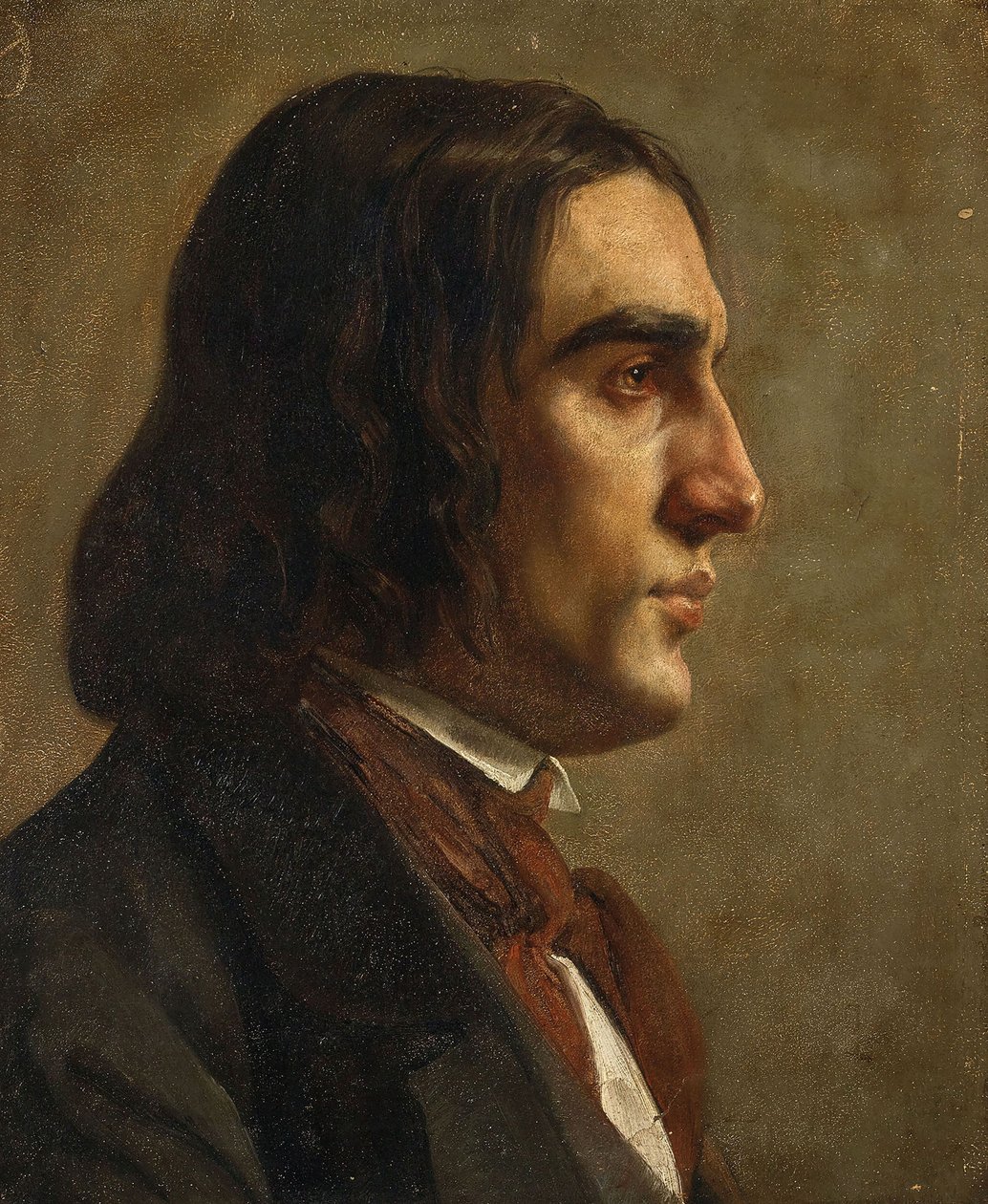 Porträt des Komponisten Robert Schumann 1810-1856, ca. 1840 von Unbekannt