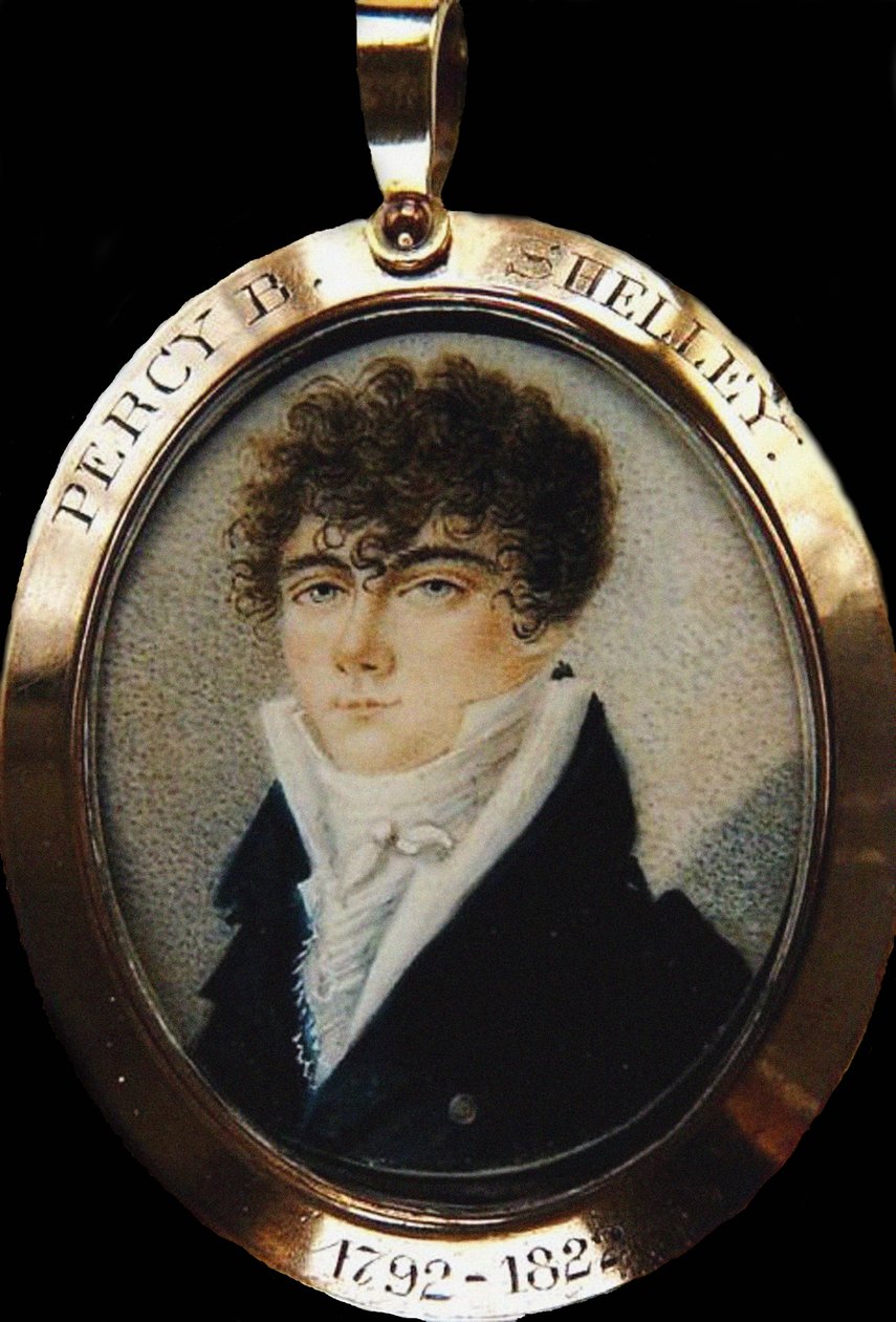 Porträt des Dichters Percy Bysshe Shelley 1792-1822, ca. 1825 von Unbekannt