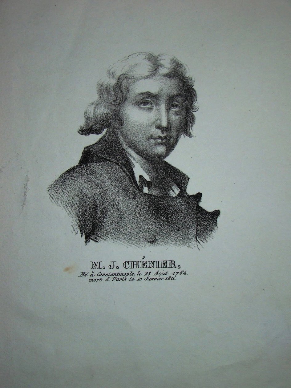 Porträt des Dichters und Dramatikers Marie-Joseph Chénier 1764-1811 von Unbekannt