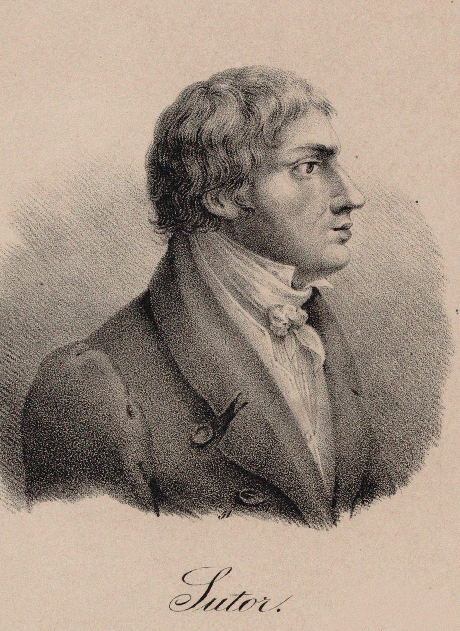 Porträt des Sängers und Komponisten Wilhelm Sutor 1774-1828, ca. 1825 von Unbekannt
